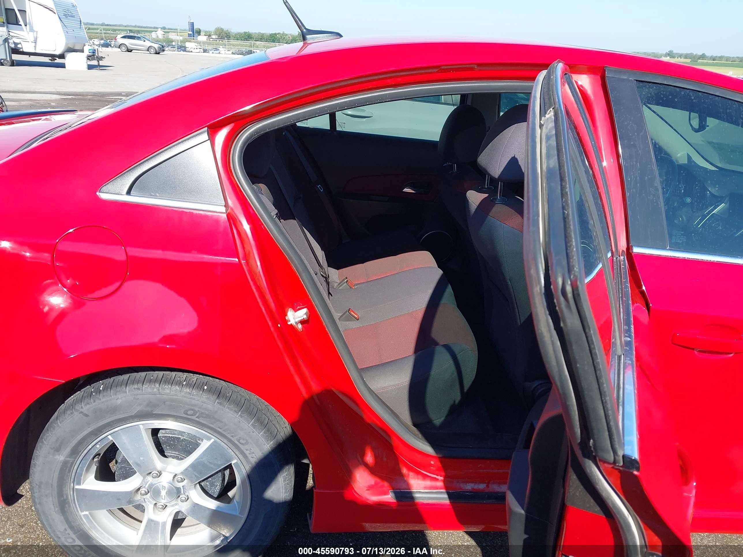 2013 Chevrolet Cruze 1lt Auto Red vin: 1G1PC5SB1D7187773