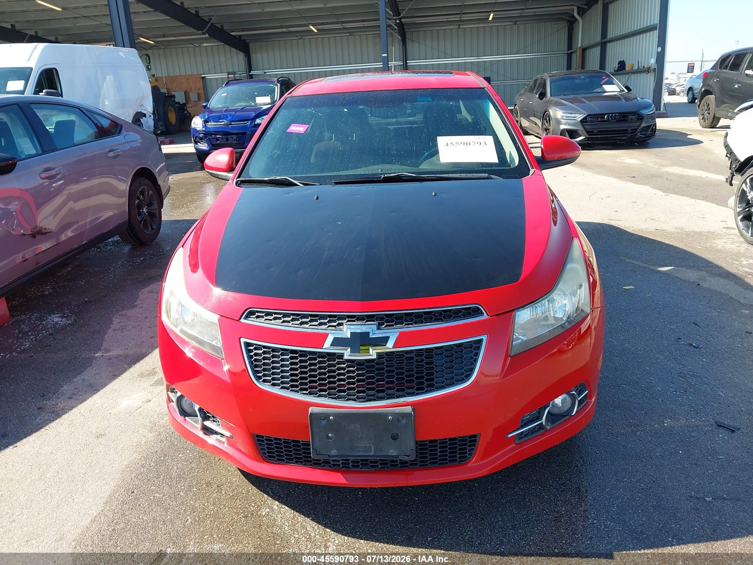 2013 Chevrolet Cruze 1lt Auto Red vin: 1G1PC5SB1D7187773