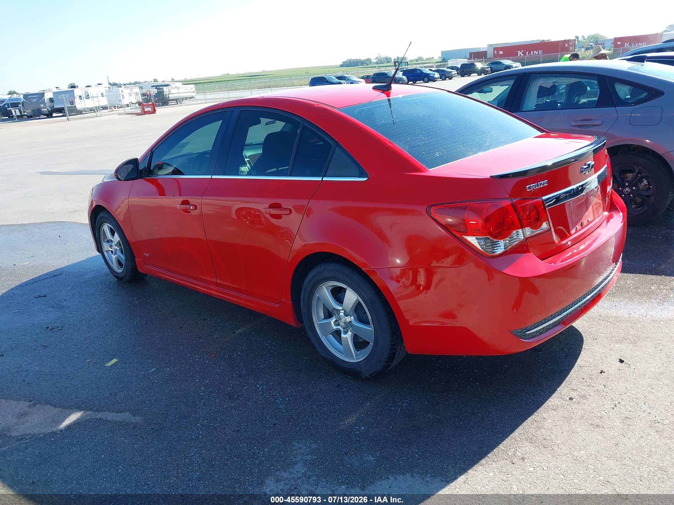 2013 Chevrolet Cruze 1lt Auto Red vin: 1G1PC5SB1D7187773