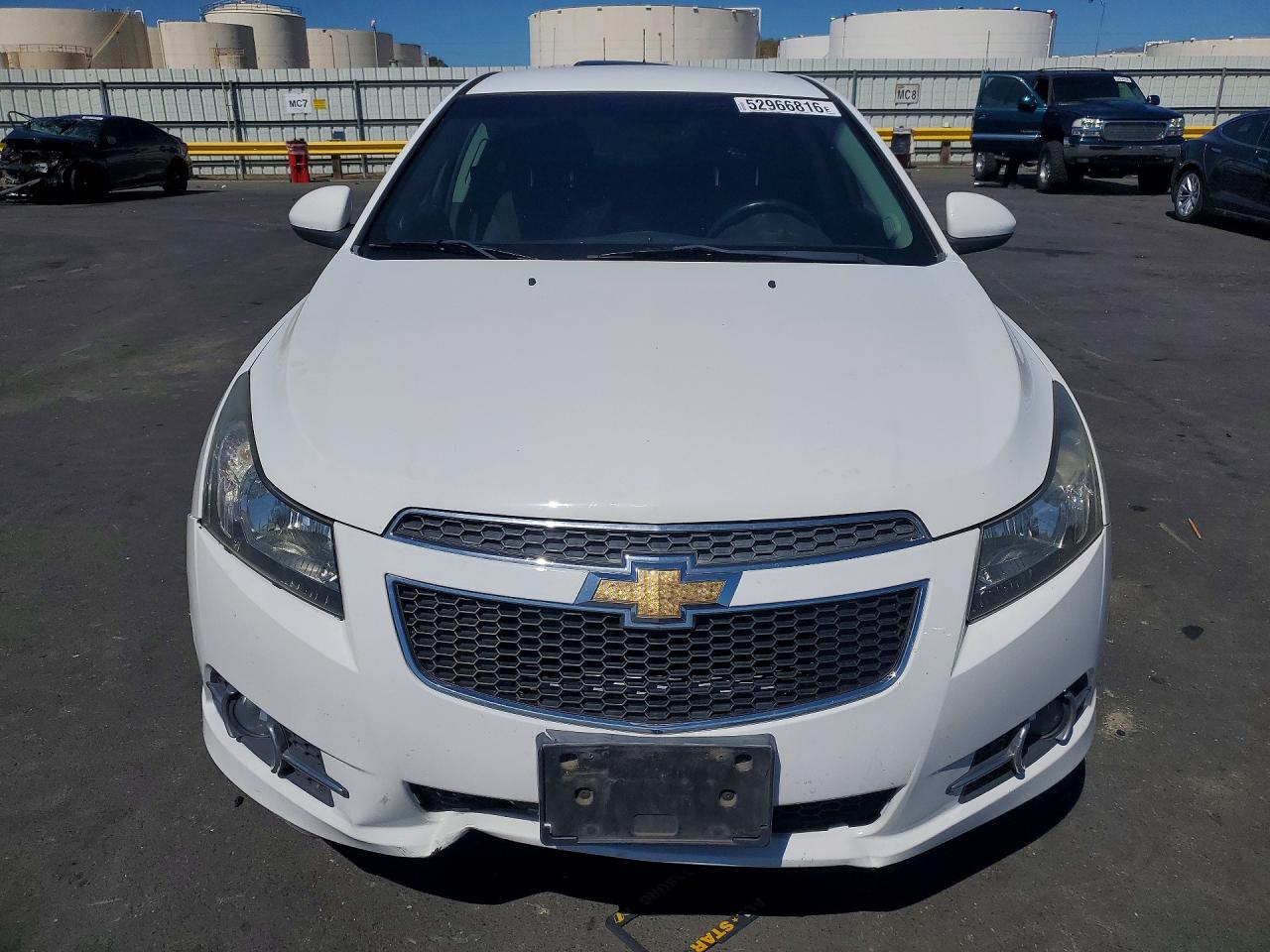 2013 Chevrolet Cruze Lt White vin: 1G1PC5SB1D7207990