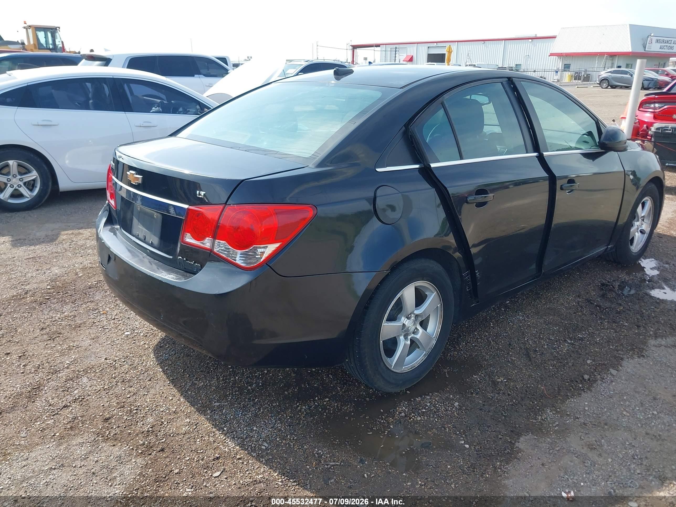 2013 Chevrolet Cruze 1lt Auto Black vin: 1G1PC5SB1D7234218