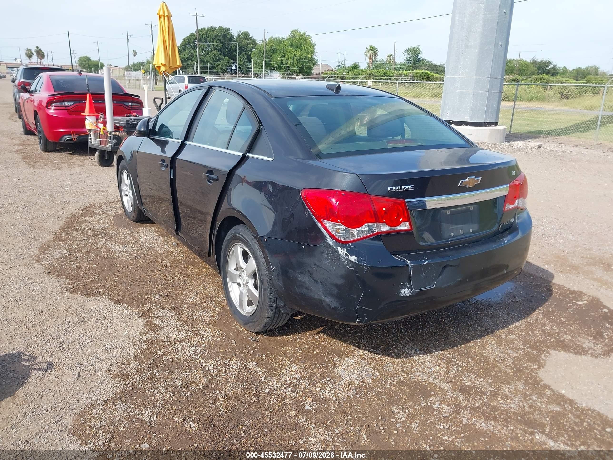 2013 Chevrolet Cruze 1lt Auto Black vin: 1G1PC5SB1D7234218
