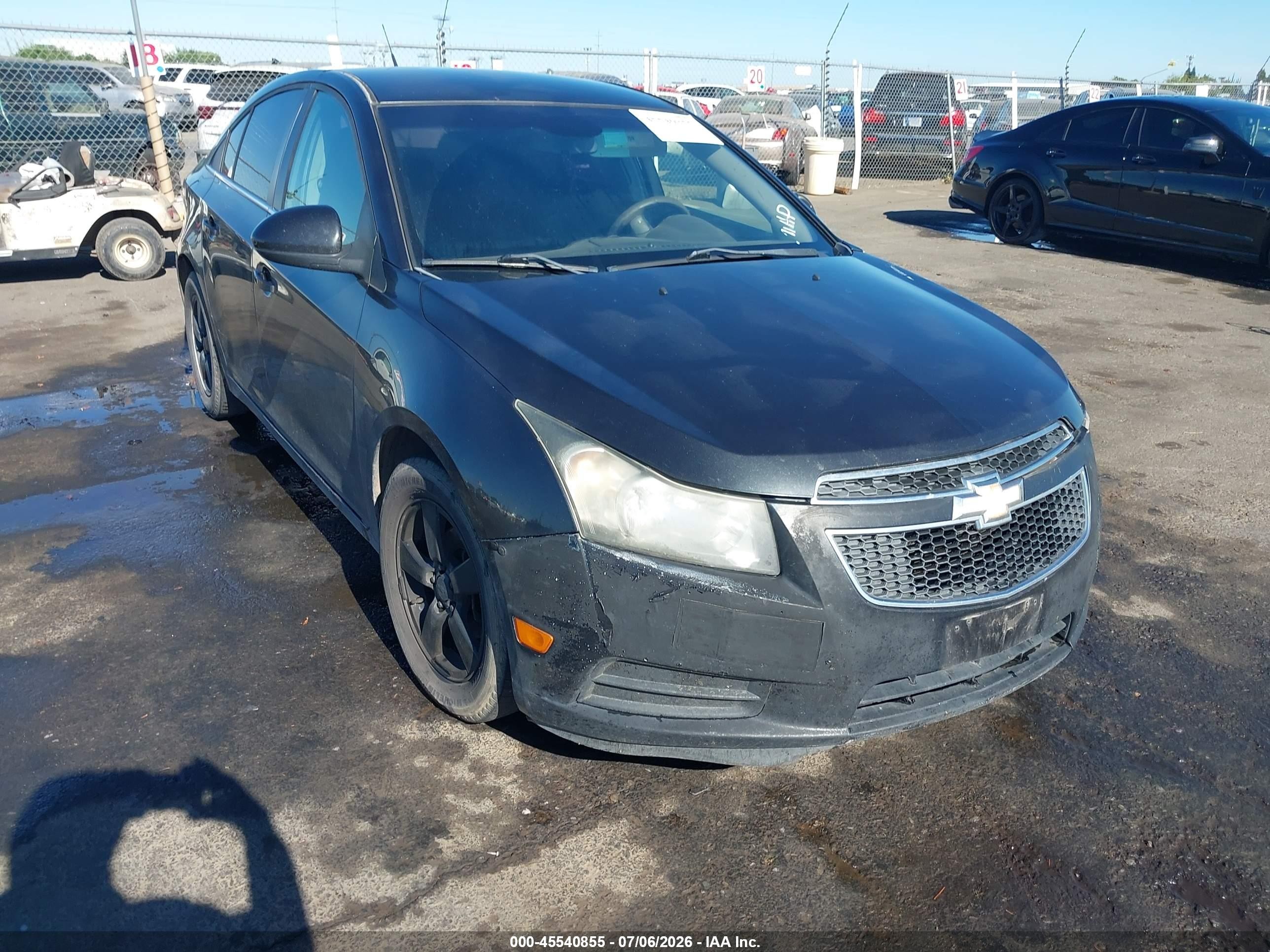 2013 Chevrolet Cruze 1lt Auto Black vin: 1G1PC5SB1D7235613