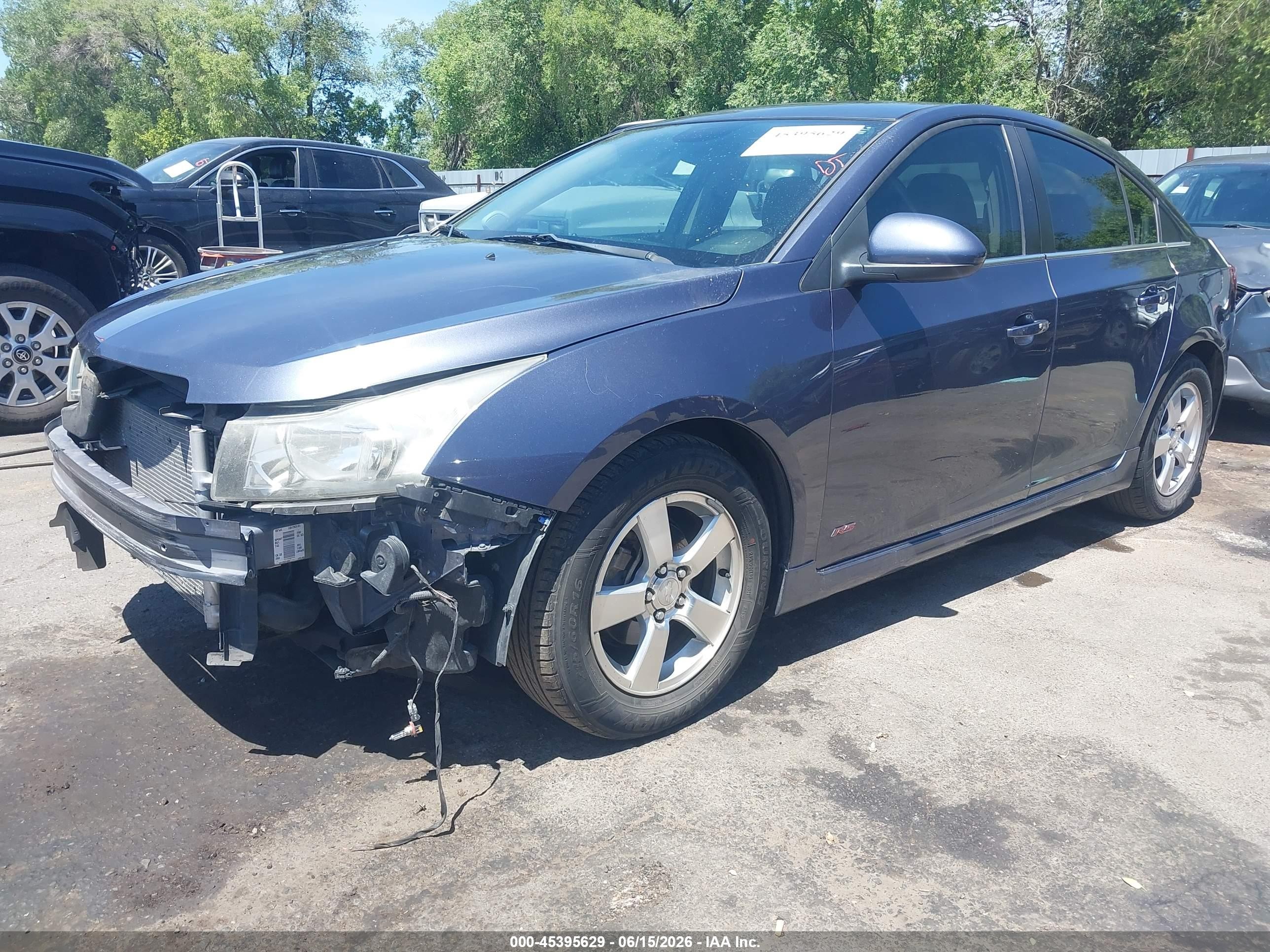 2013 Chevrolet Cruze 1lt Auto Blue vin: 1G1PC5SB1D7250855