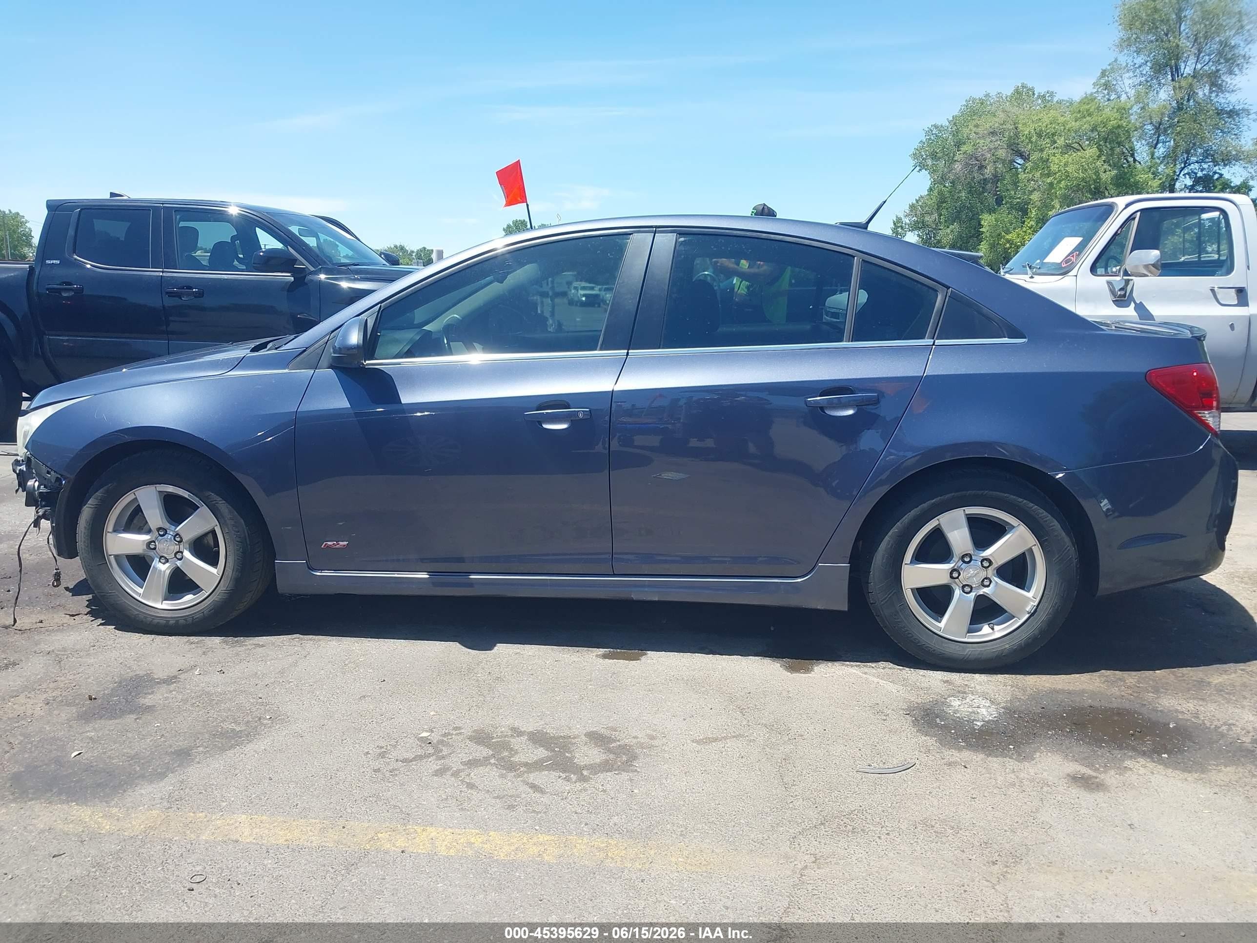 2013 Chevrolet Cruze 1lt Auto Blue vin: 1G1PC5SB1D7250855