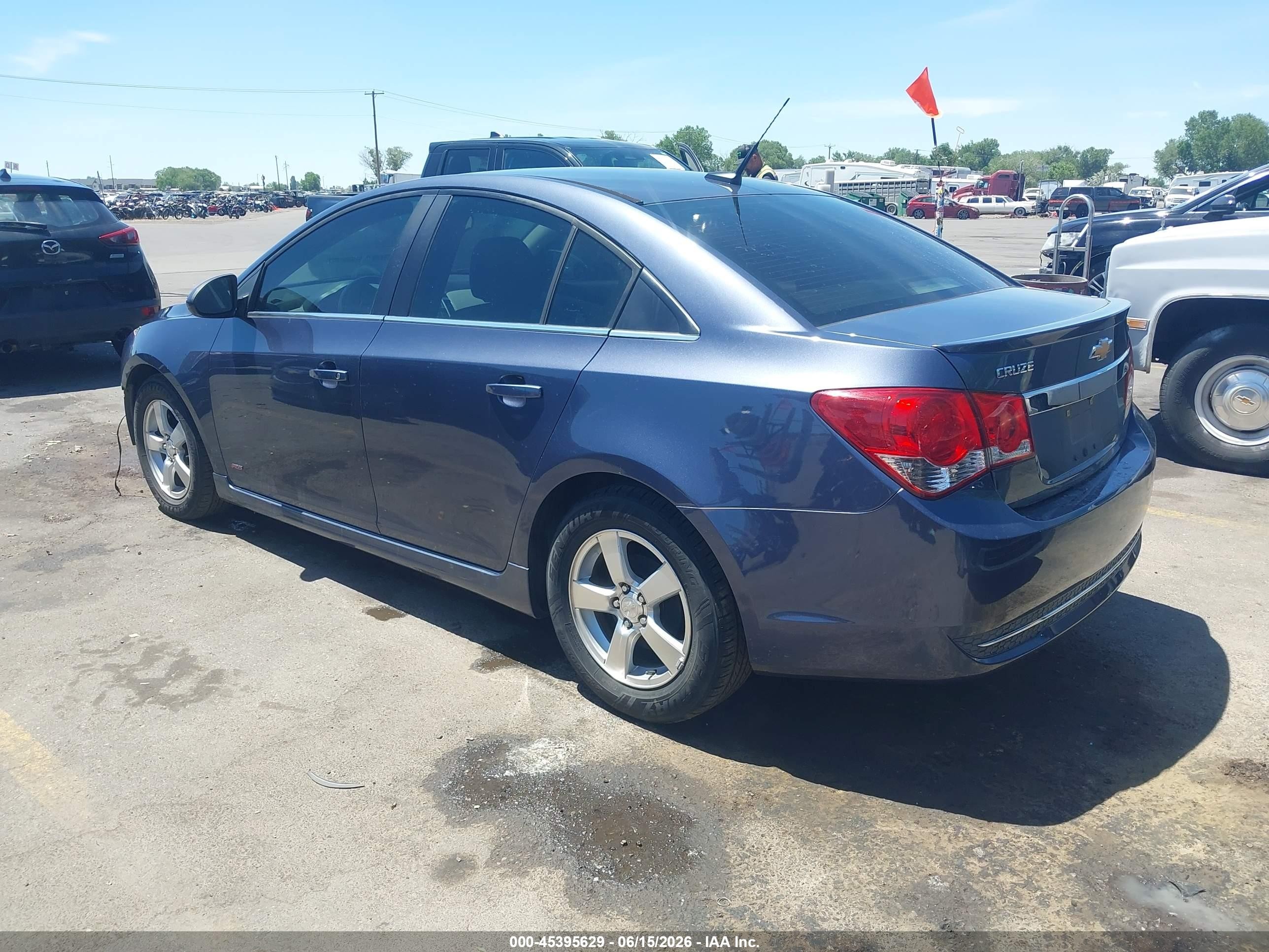 2013 Chevrolet Cruze 1lt Auto Blue vin: 1G1PC5SB1D7250855