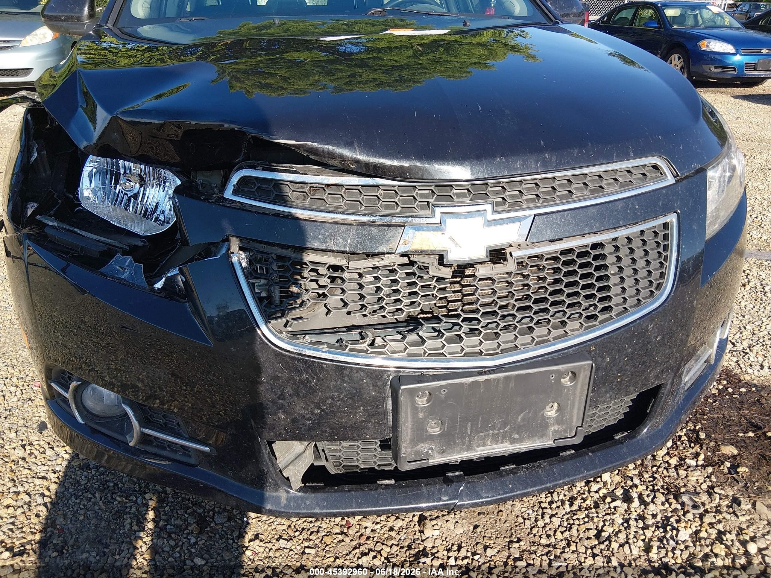 2013 Chevrolet Cruze 1lt Auto Black vin: 1G1PC5SB1D7251410