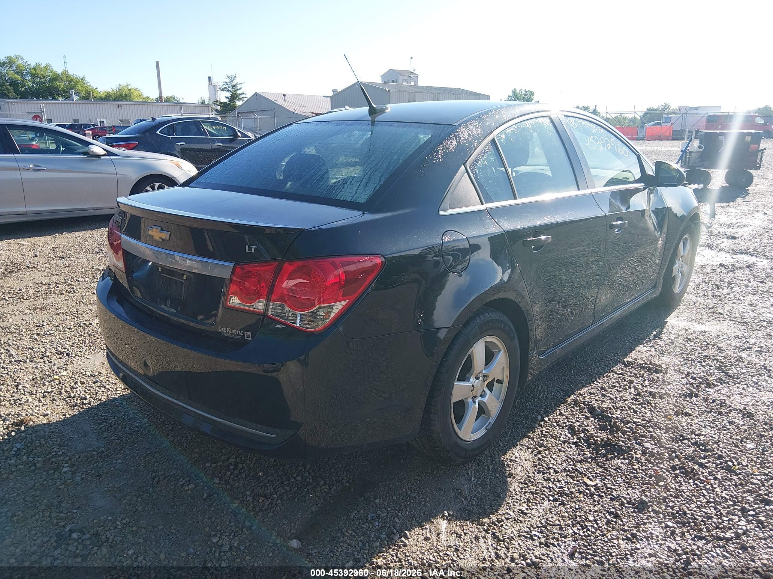 2013 Chevrolet Cruze 1lt Auto Black vin: 1G1PC5SB1D7251410