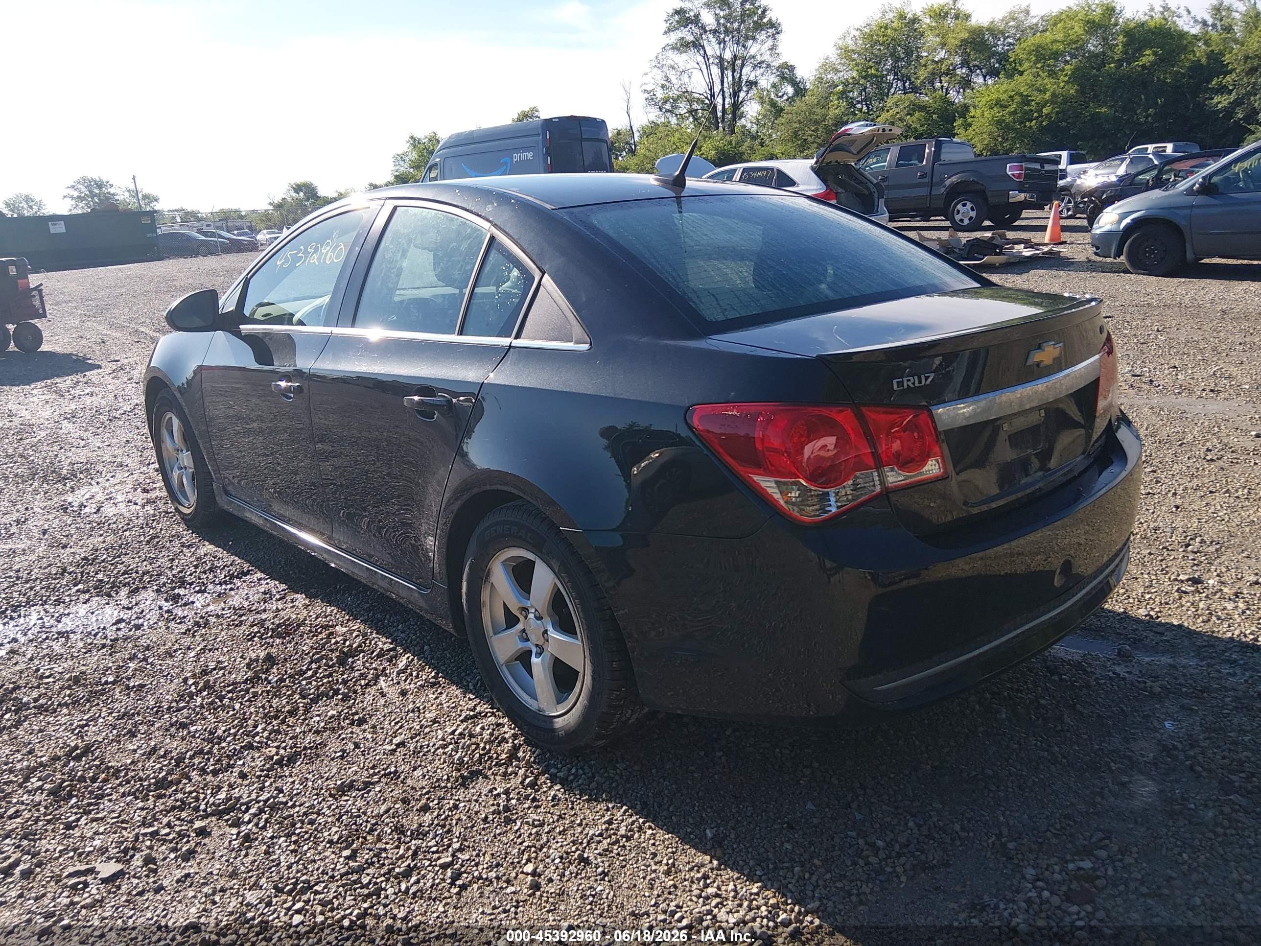 2013 Chevrolet Cruze 1lt Auto Black vin: 1G1PC5SB1D7251410