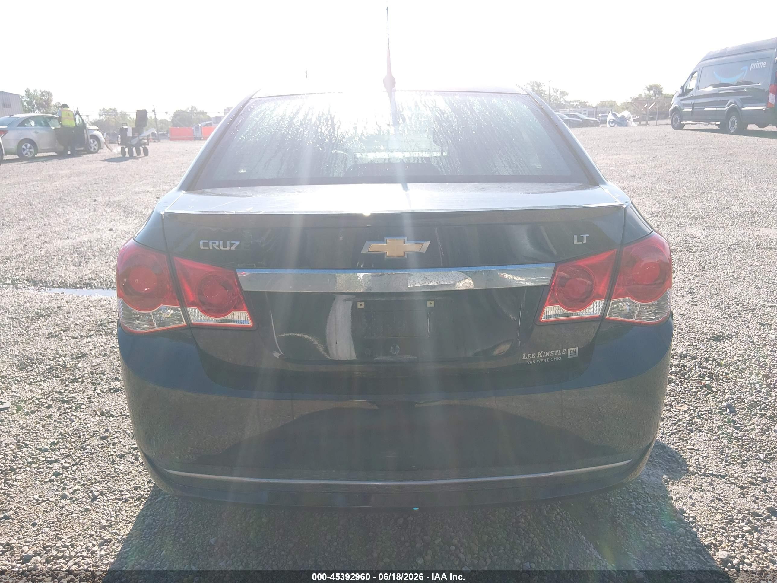 2013 Chevrolet Cruze 1lt Auto Black vin: 1G1PC5SB1D7251410