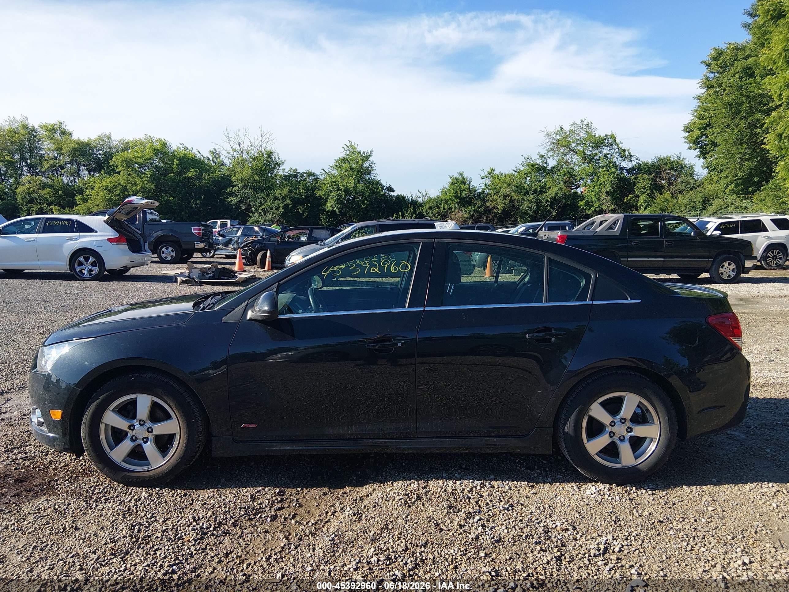 2013 Chevrolet Cruze 1lt Auto Black vin: 1G1PC5SB1D7251410