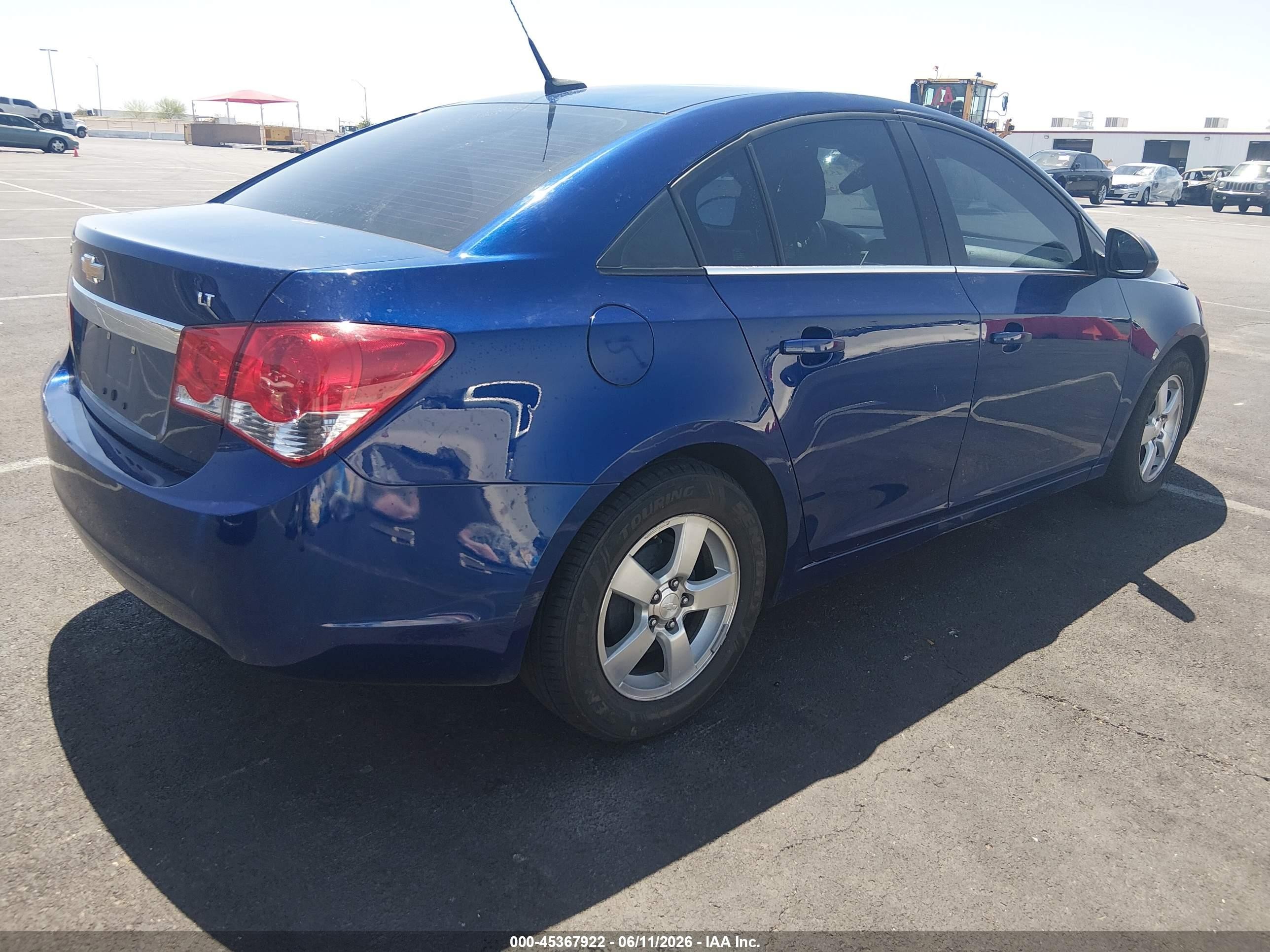 2013 Chevrolet Cruze 1lt Auto Blue vin: 1G1PC5SB1D7252573
