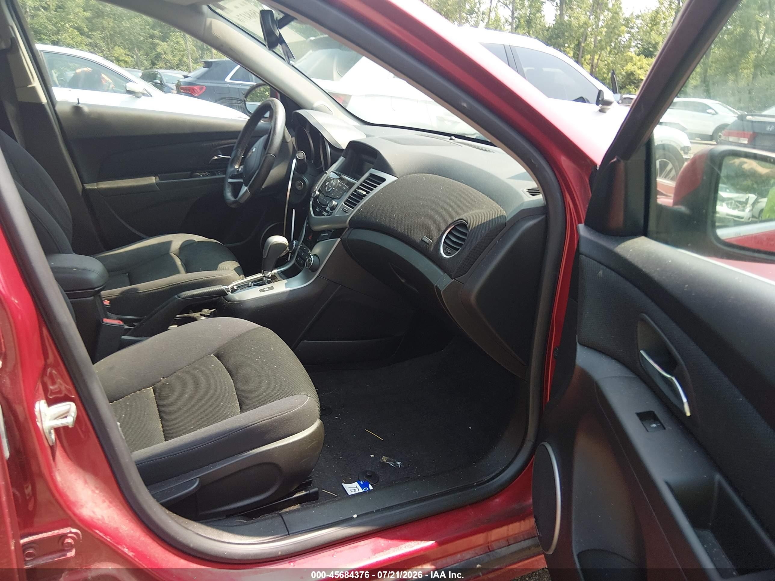 2013 Chevrolet Cruze 1lt Auto Red vin: 1G1PC5SB1D7260124