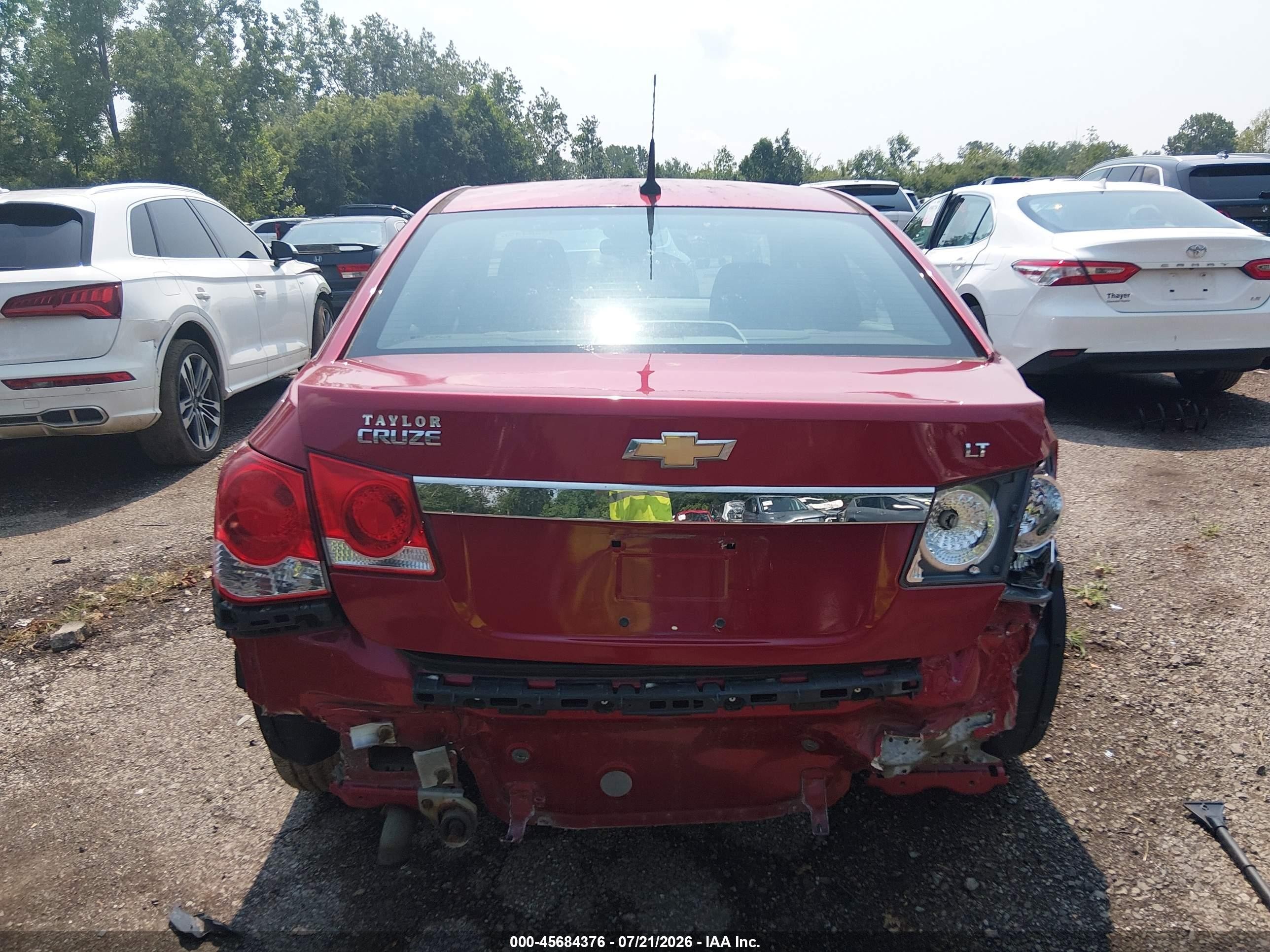 2013 Chevrolet Cruze 1lt Auto Red vin: 1G1PC5SB1D7260124