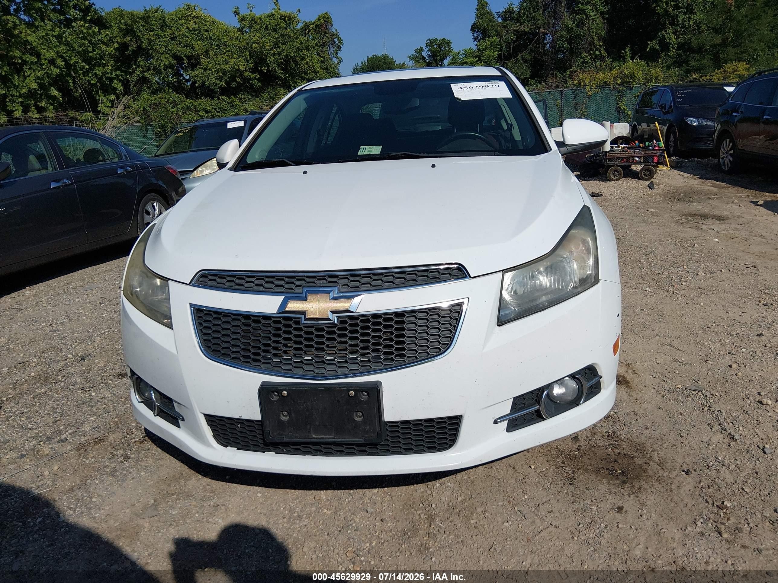 2013 Chevrolet Cruze 1lt Auto Белый vin: 1G1PC5SB1D7268515