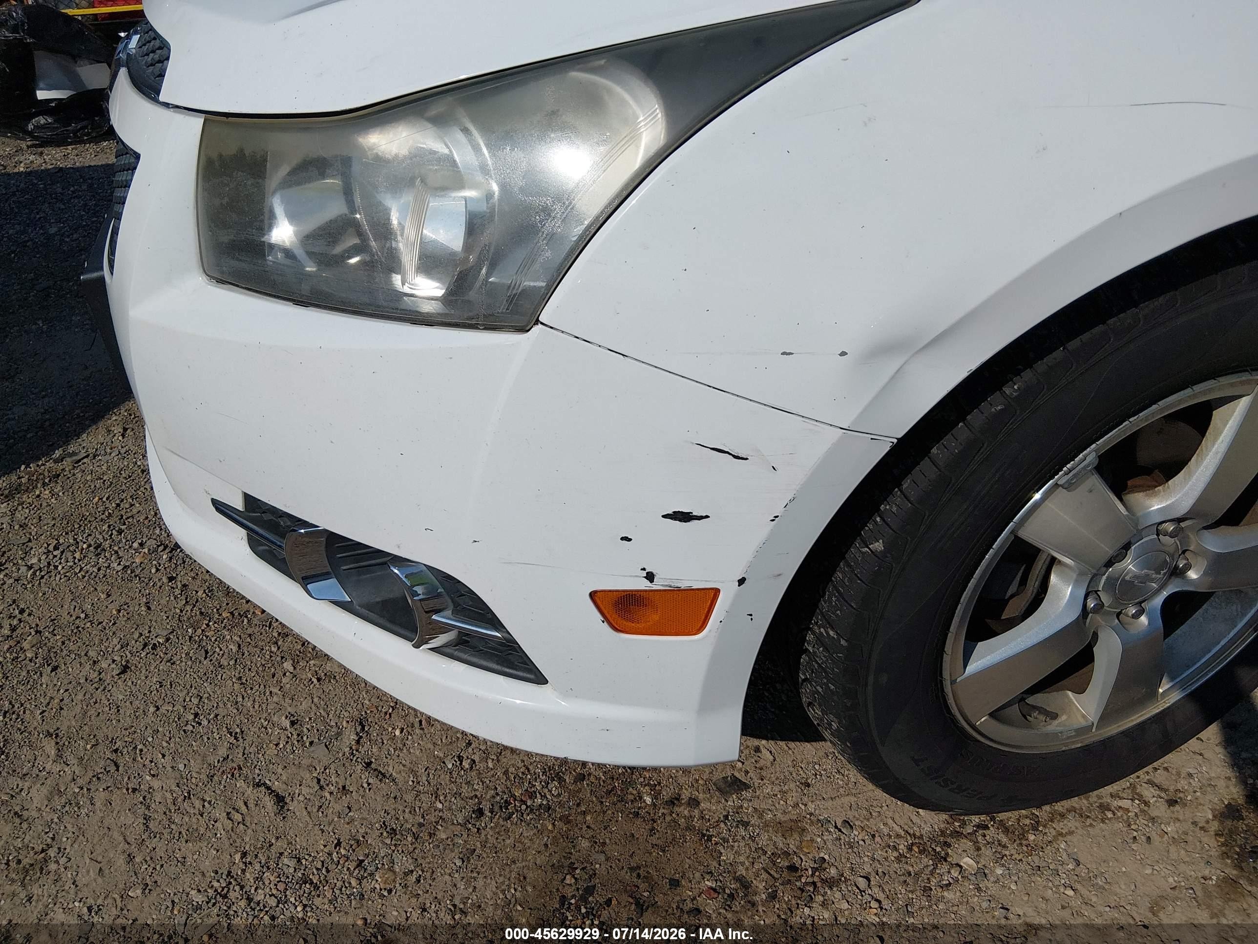 2013 Chevrolet Cruze 1lt Auto Белый vin: 1G1PC5SB1D7268515
