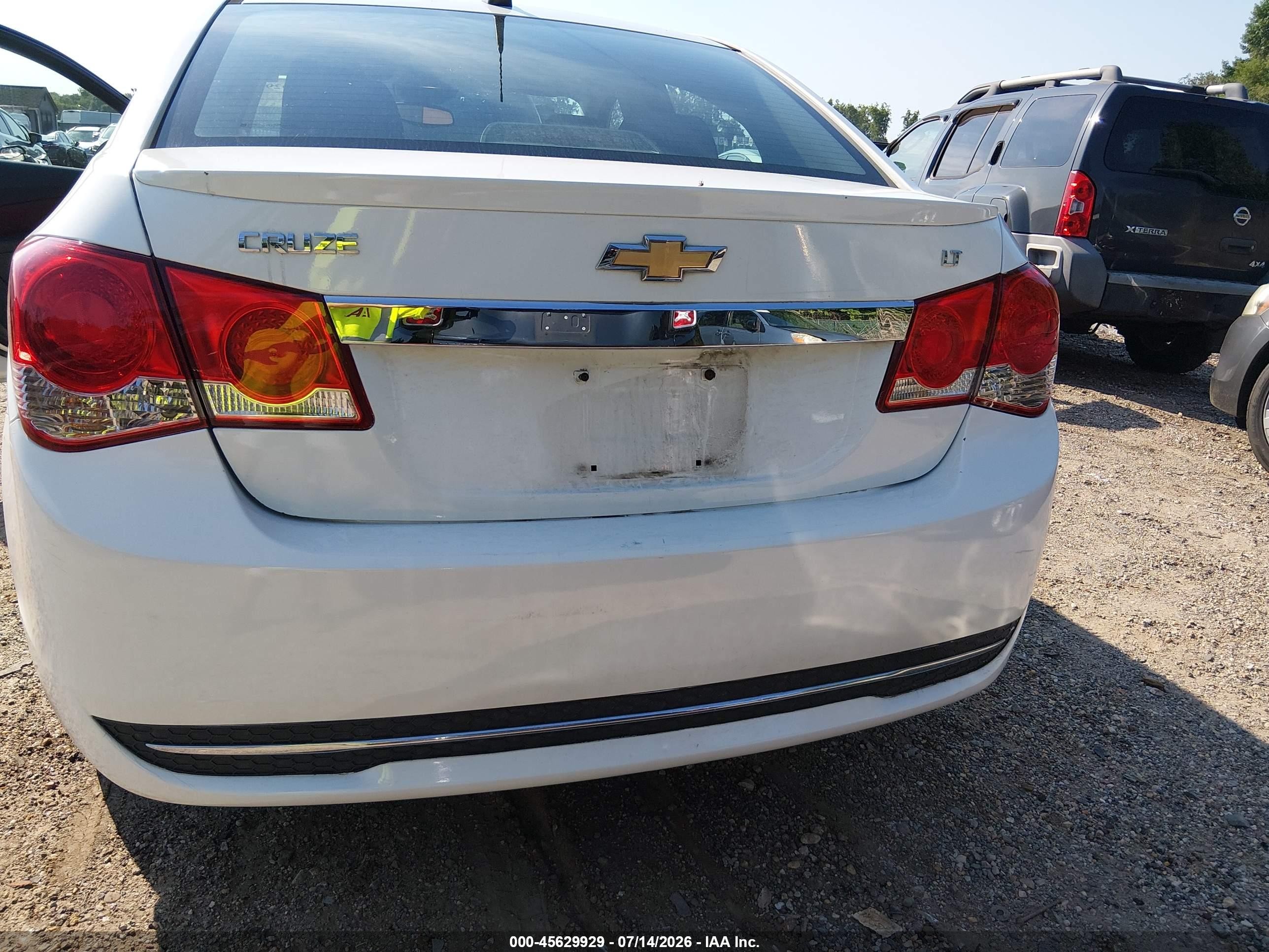 2013 Chevrolet Cruze 1lt Auto Белый vin: 1G1PC5SB1D7268515