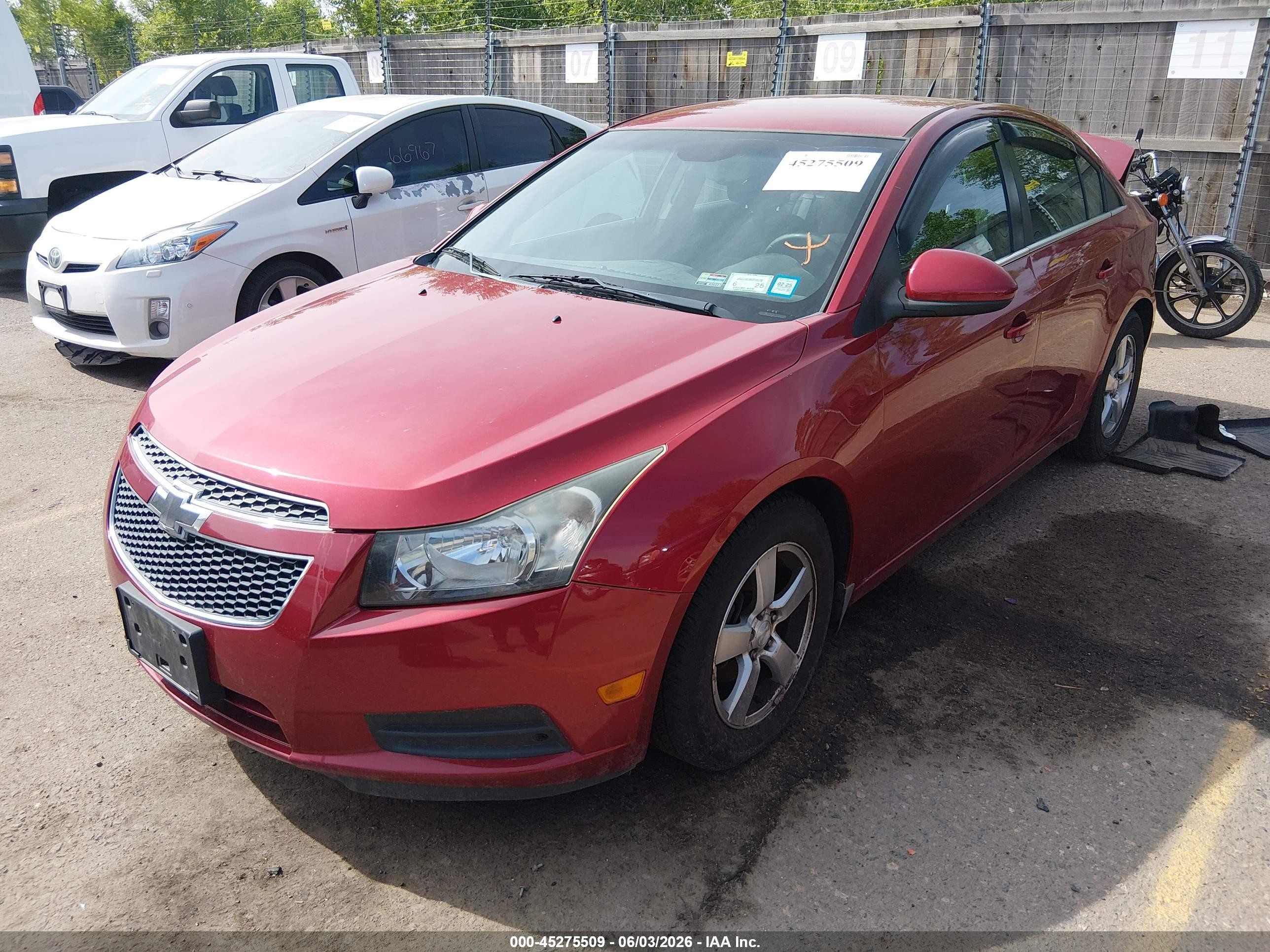 2013 Chevrolet Cruze 1lt Auto Красный vin: 1G1PC5SB1D7283984