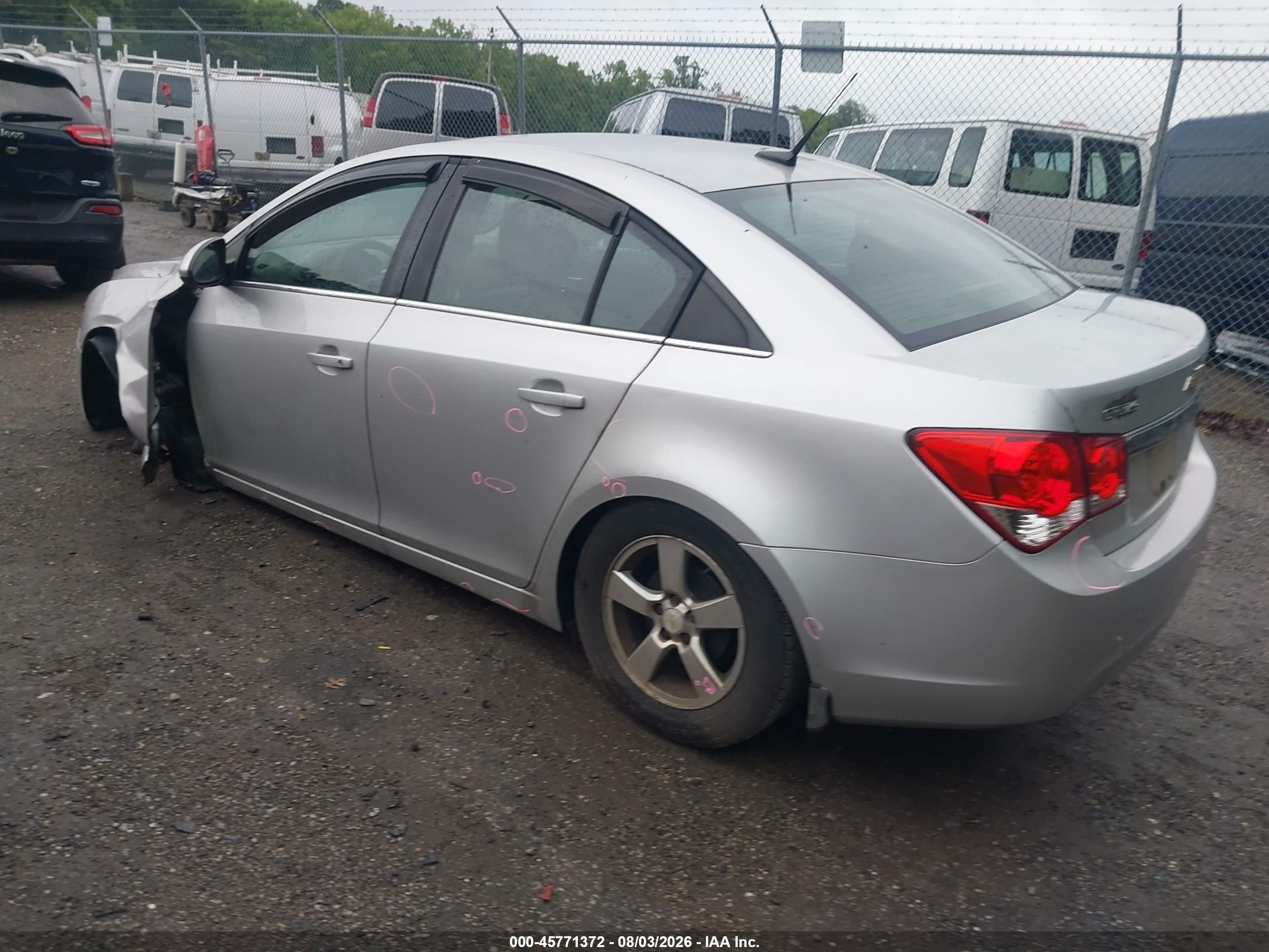 2013 Chevrolet Cruze 1lt Auto Silver vin: 1G1PC5SB1D7311444