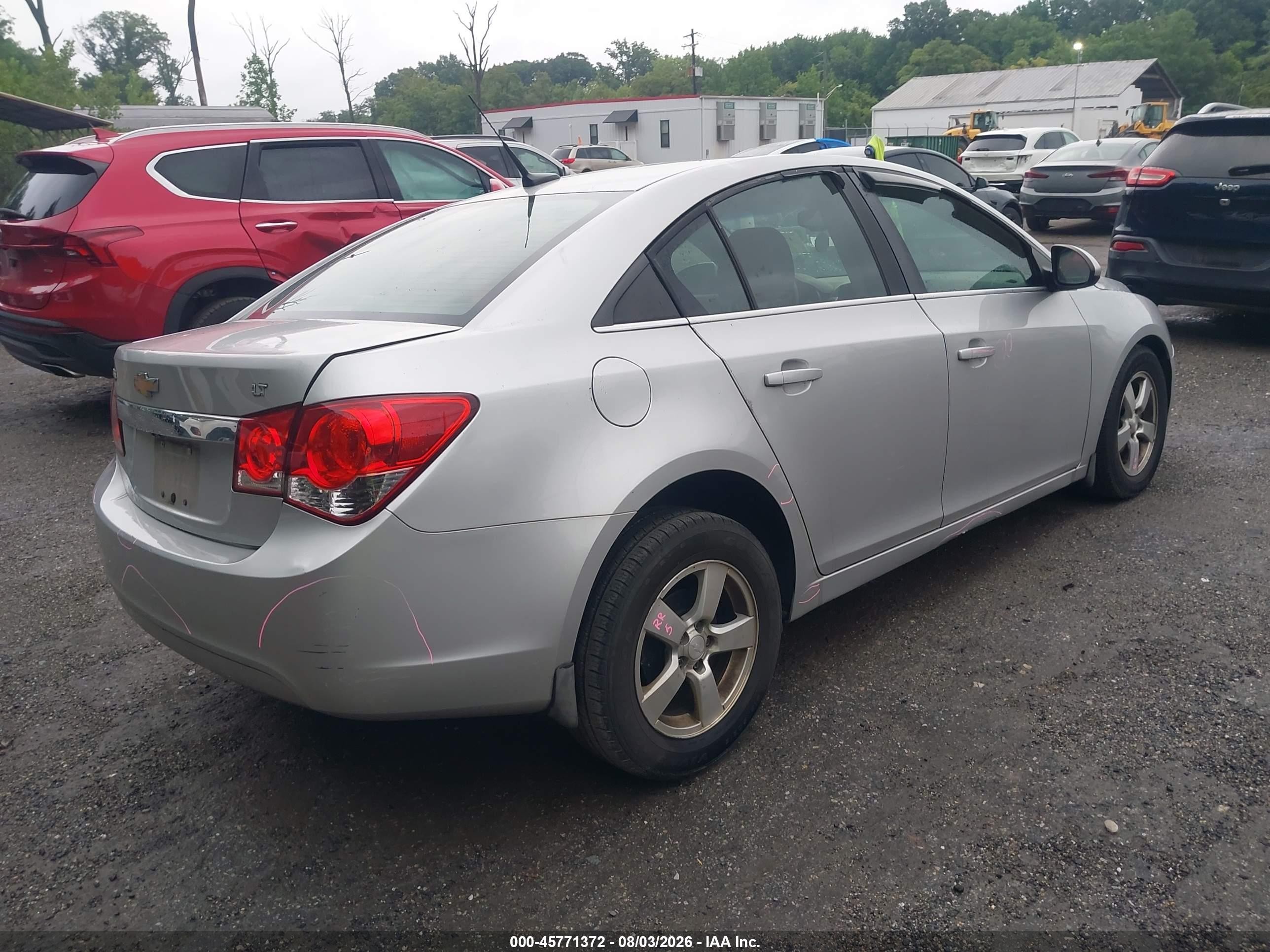 2013 Chevrolet Cruze 1lt Auto Silver vin: 1G1PC5SB1D7311444