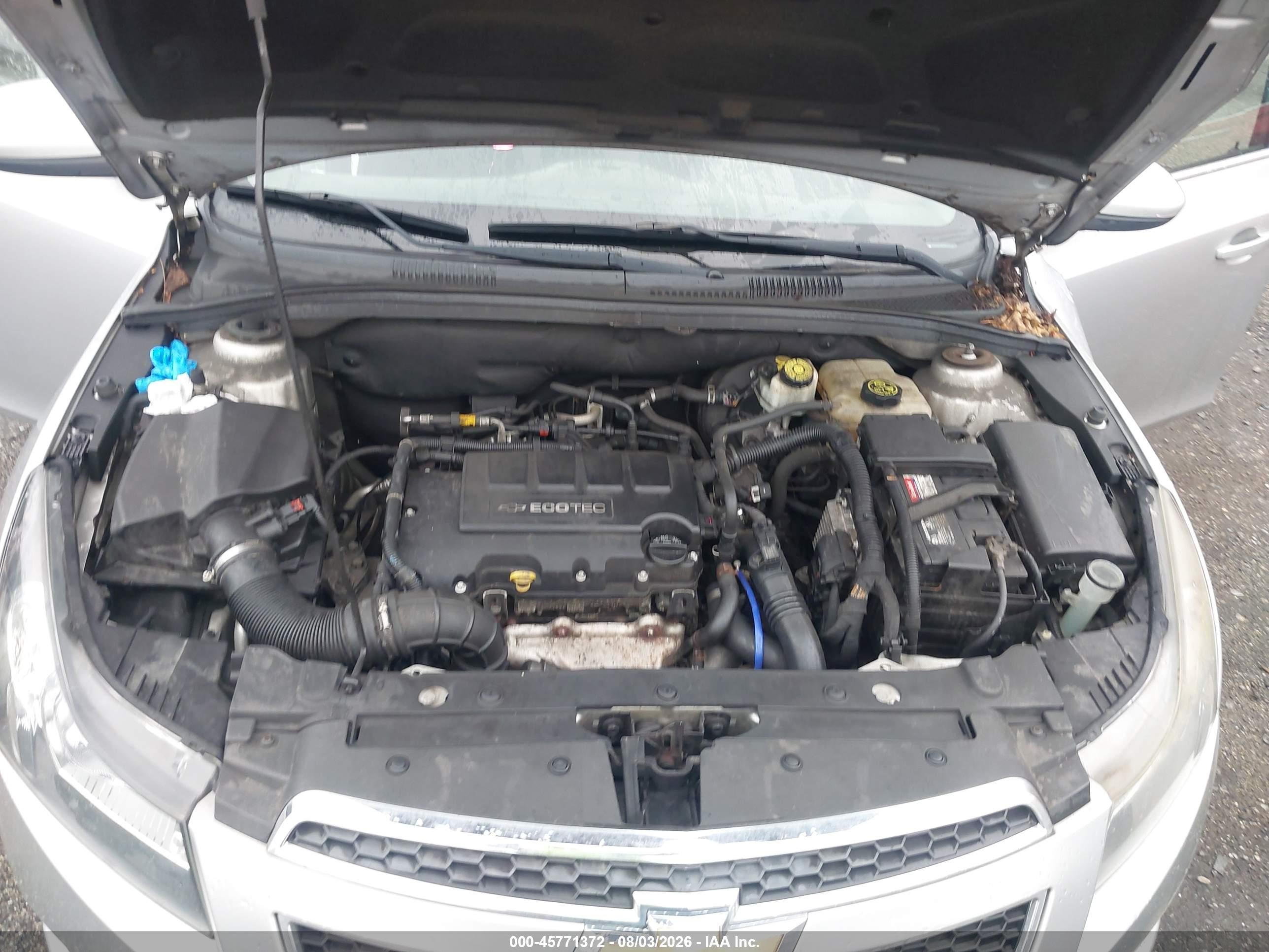 2013 Chevrolet Cruze 1lt Auto Silver vin: 1G1PC5SB1D7311444
