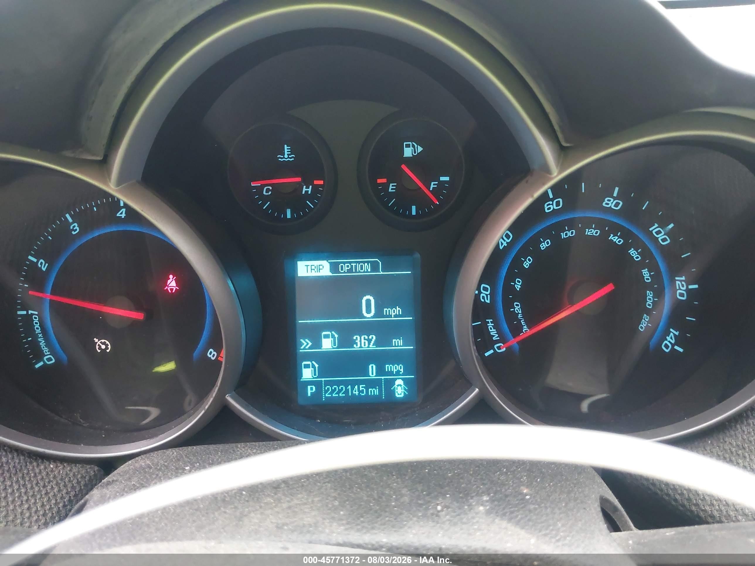 2013 Chevrolet Cruze 1lt Auto Silver vin: 1G1PC5SB1D7311444
