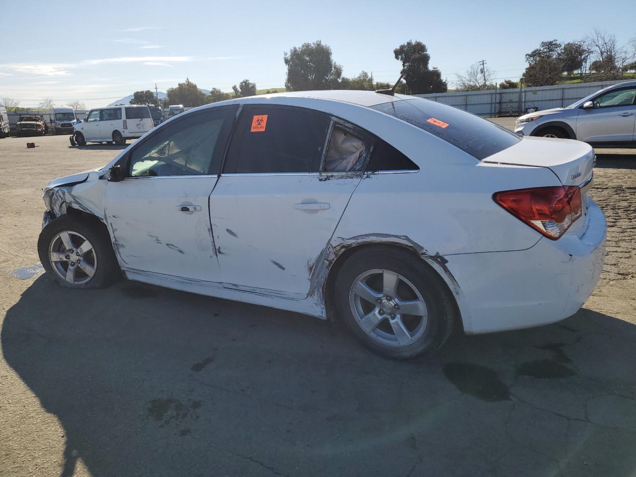 2014 Chevrolet Cruze Lt White vin: 1G1PC5SB1E7104375