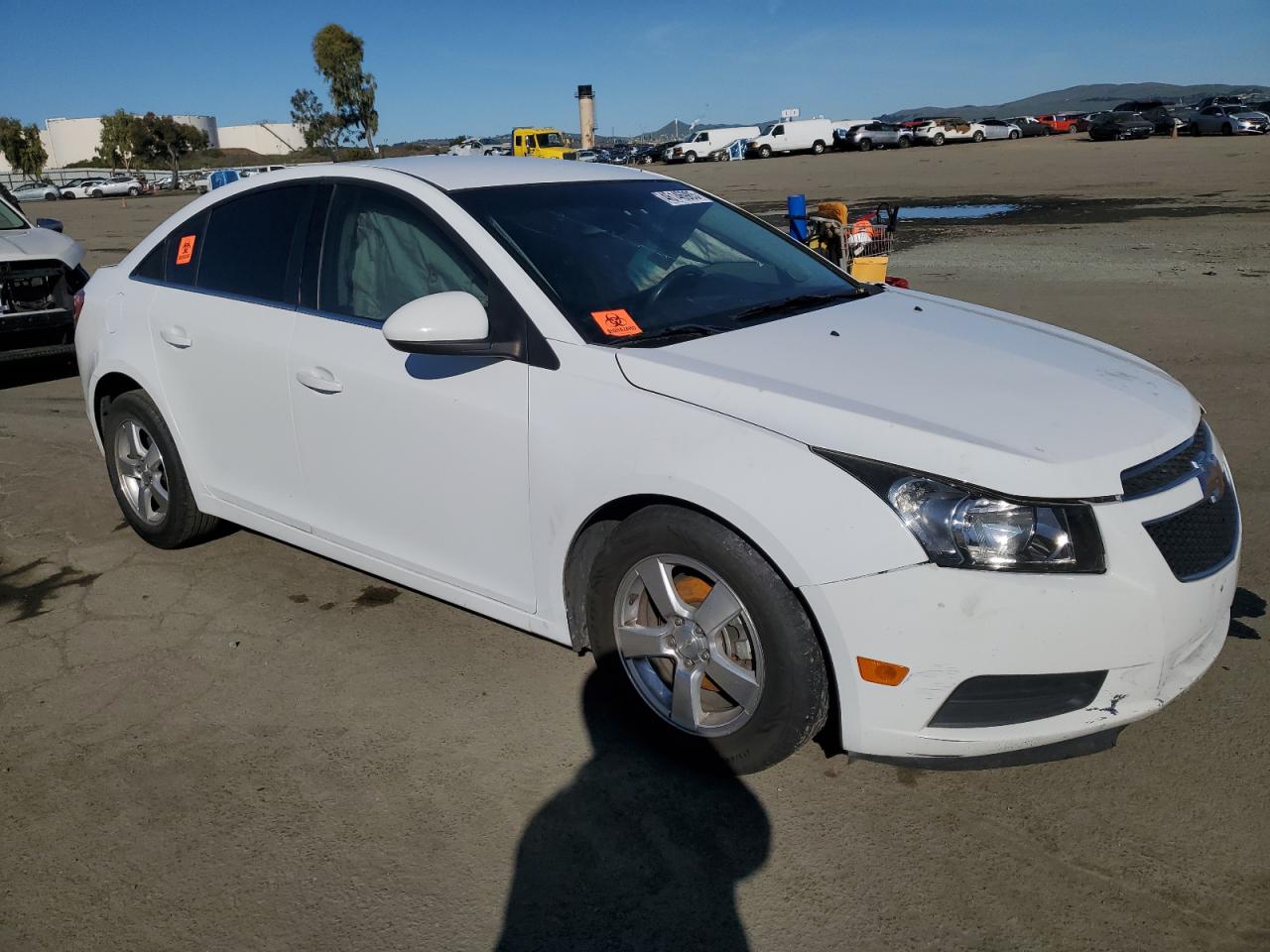 2014 Chevrolet Cruze Lt White vin: 1G1PC5SB1E7104375