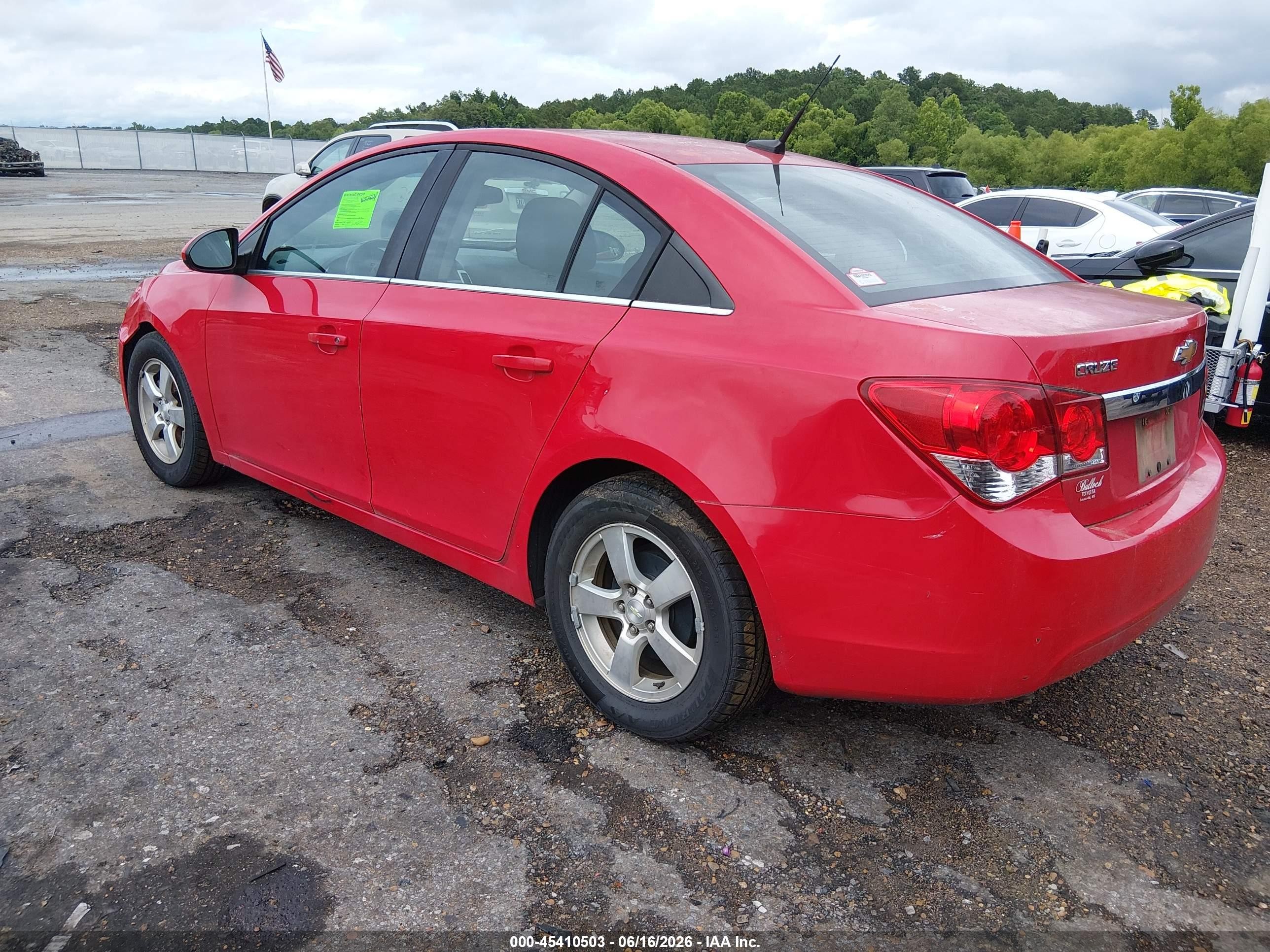 2014 Chevrolet Cruze 1lt Auto Red vin: 1G1PC5SB1E7120284