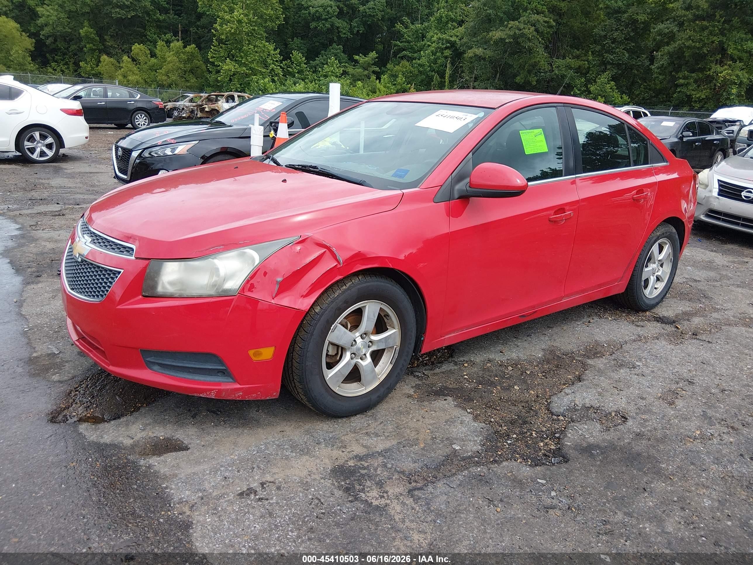 2014 Chevrolet Cruze 1lt Auto Red vin: 1G1PC5SB1E7120284