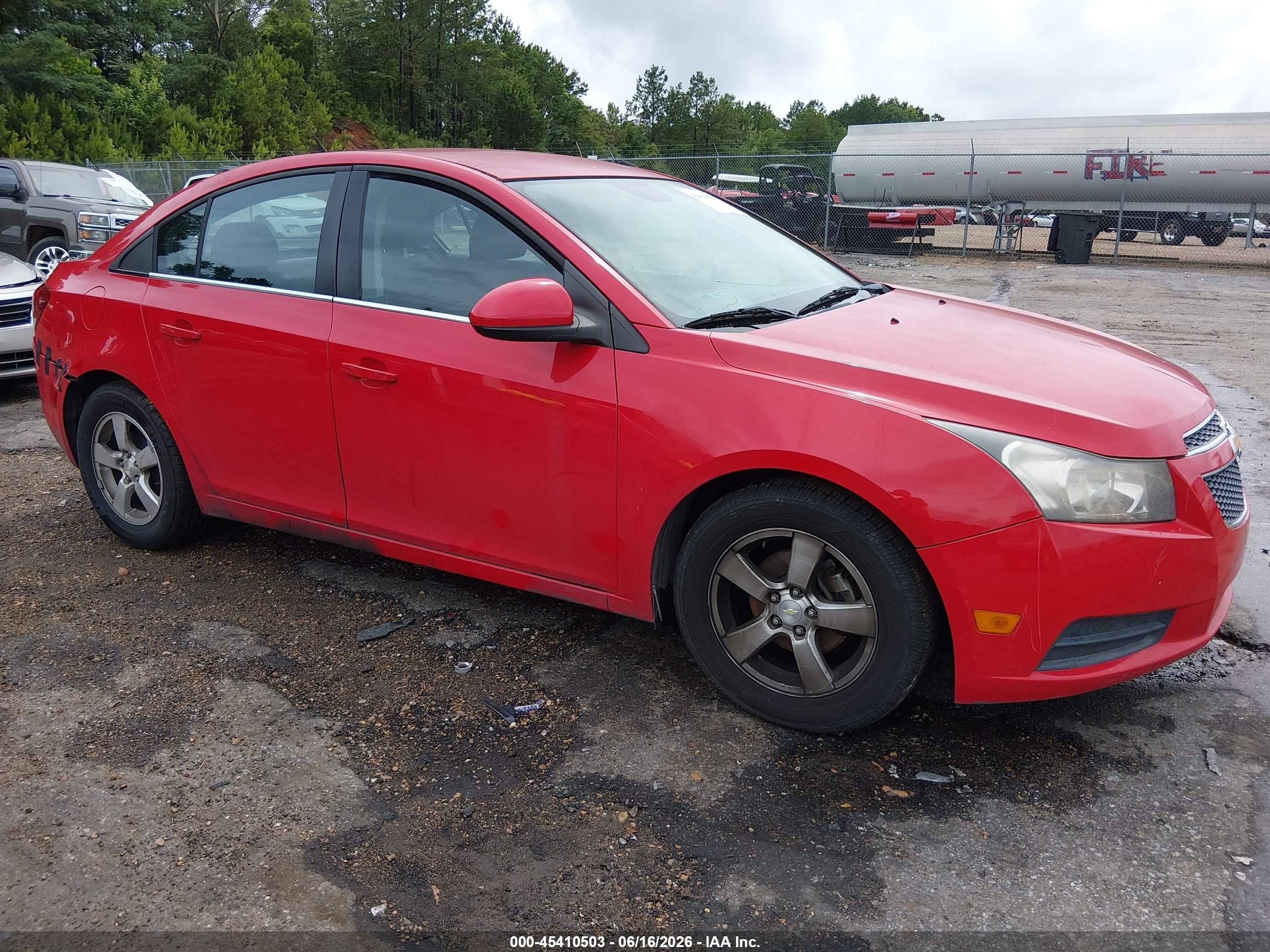 2014 Chevrolet Cruze 1lt Auto Red vin: 1G1PC5SB1E7120284