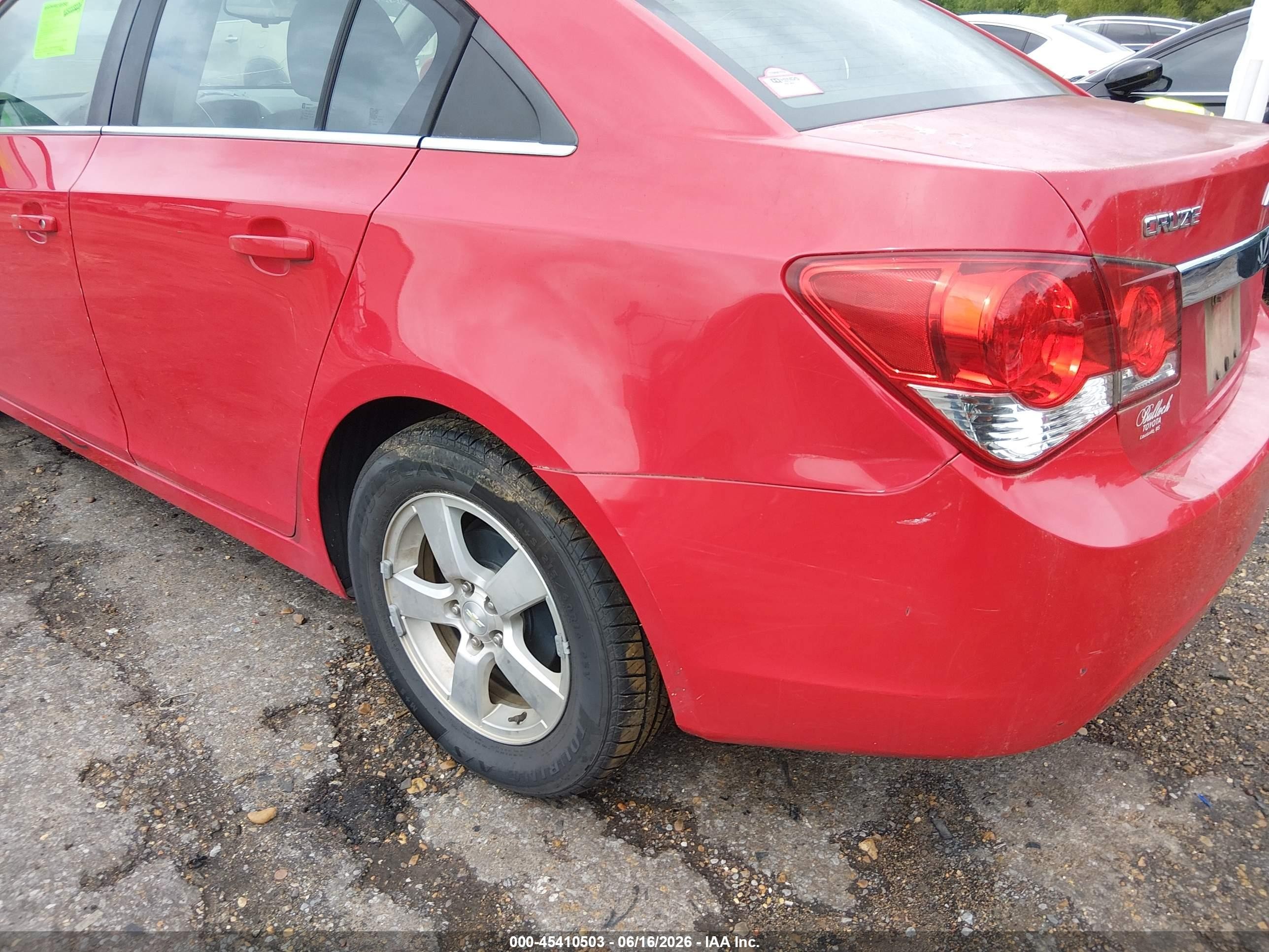 2014 Chevrolet Cruze 1lt Auto Red vin: 1G1PC5SB1E7120284