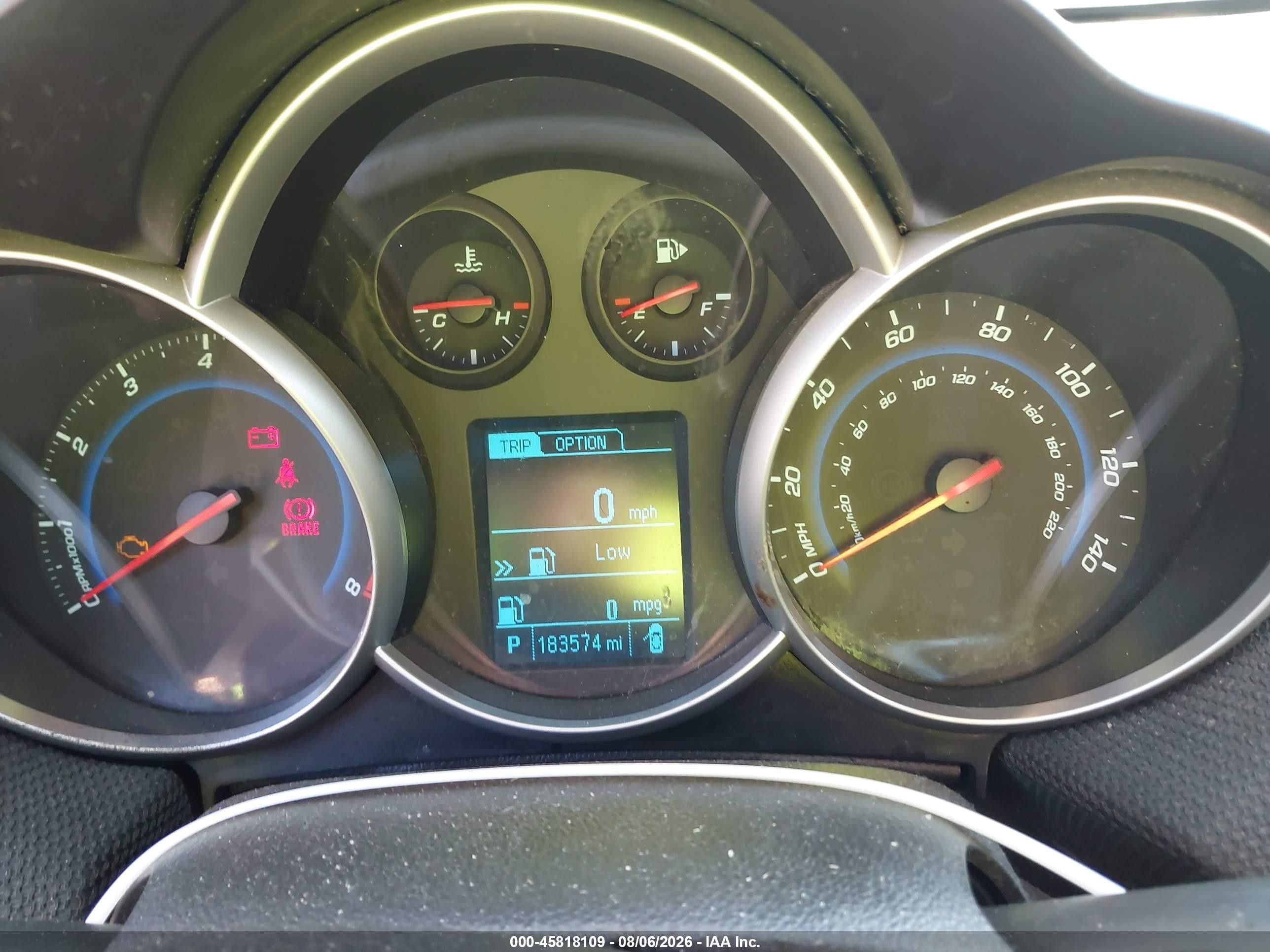 2014 Chevrolet Cruze 1lt Auto Green vin: 1G1PC5SB1E7120995
