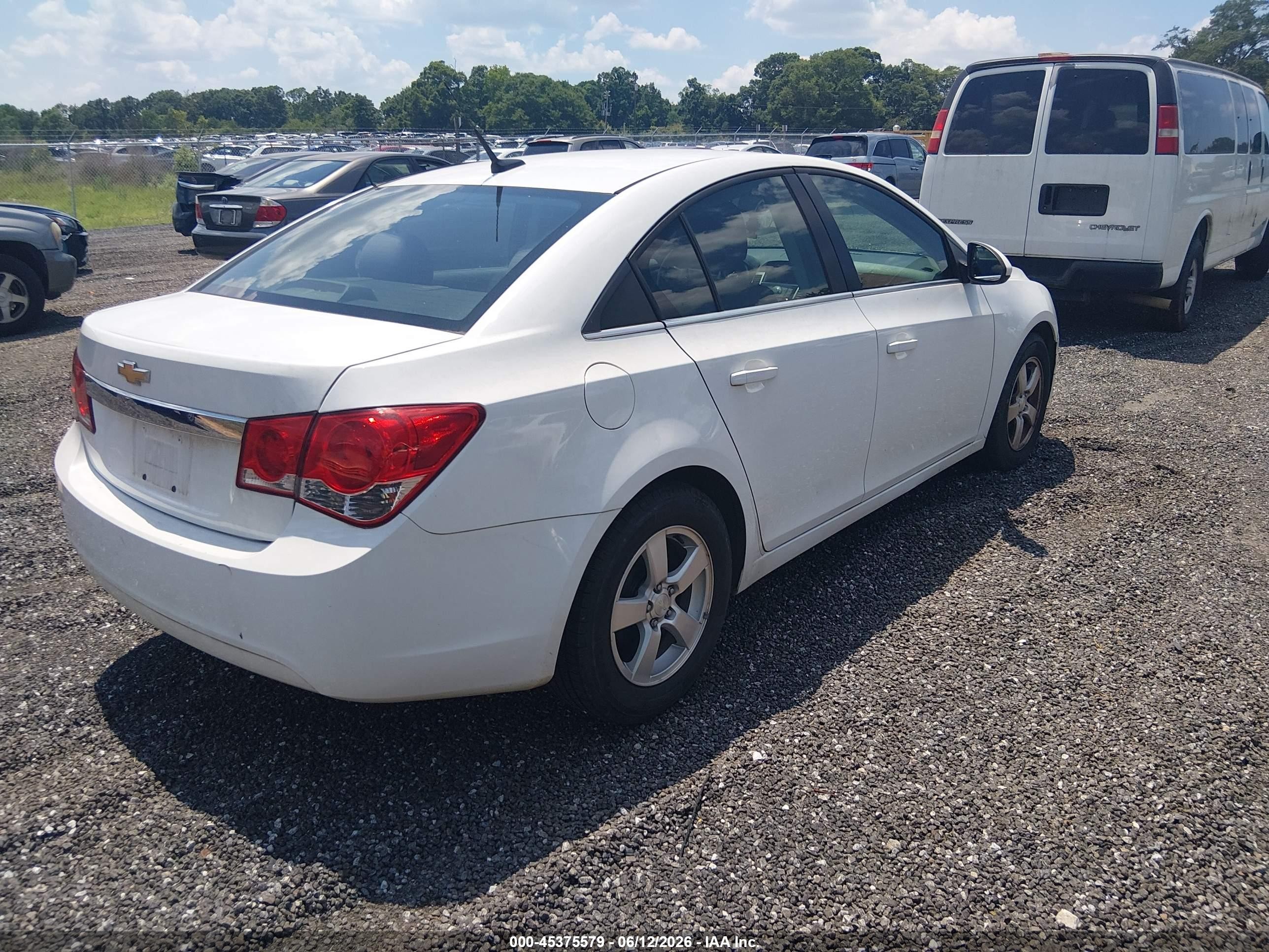 2014 Chevrolet Cruze 1lt Auto White vin: 1G1PC5SB1E7134105