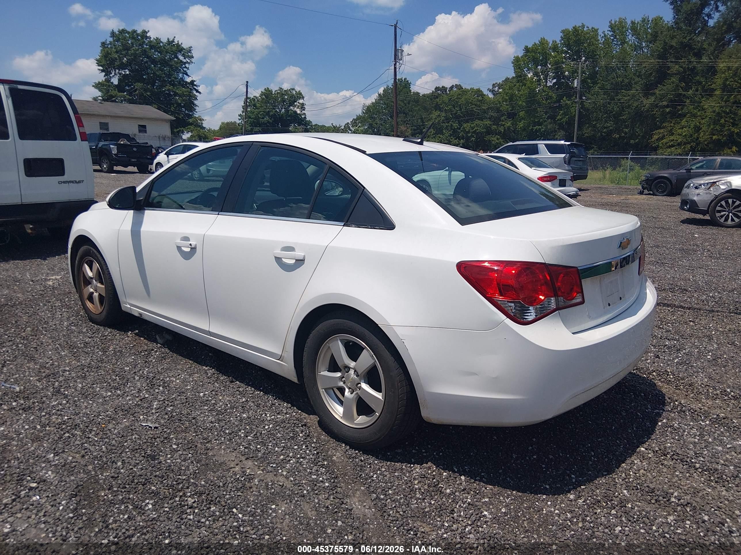 2014 Chevrolet Cruze 1lt Auto White vin: 1G1PC5SB1E7134105