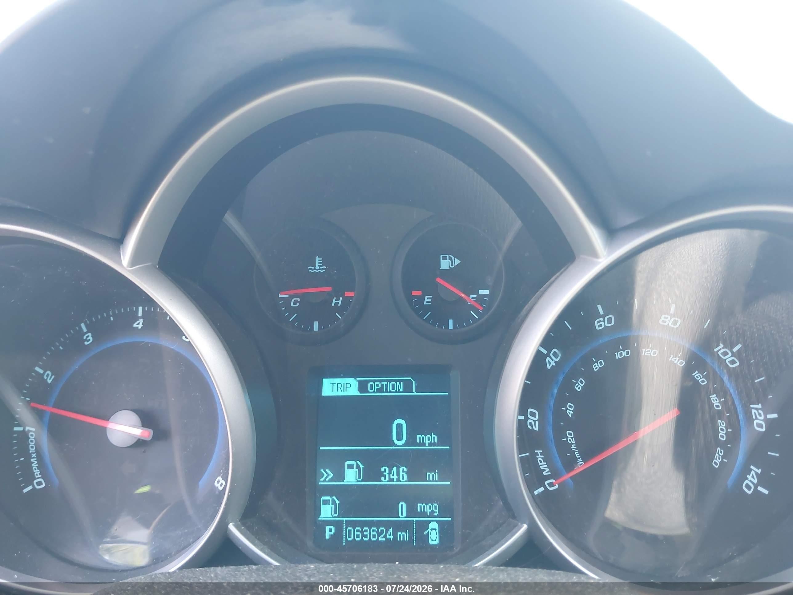 2014 Chevrolet Cruze 1lt Auto Желто-коричневый vin: 1G1PC5SB1E7167508