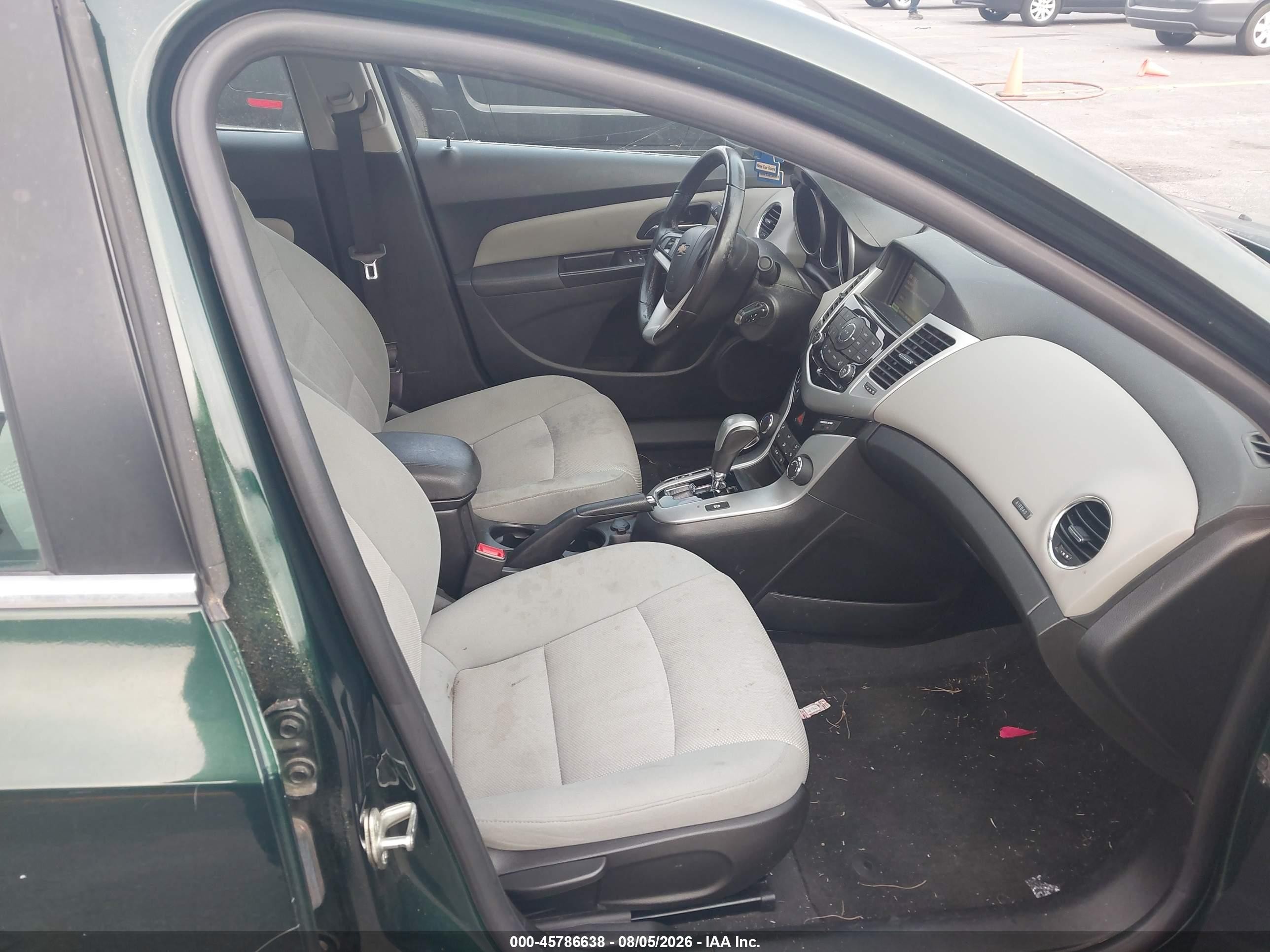 2014 Chevrolet Cruze 1lt Auto Green vin: 1G1PC5SB1E7178136