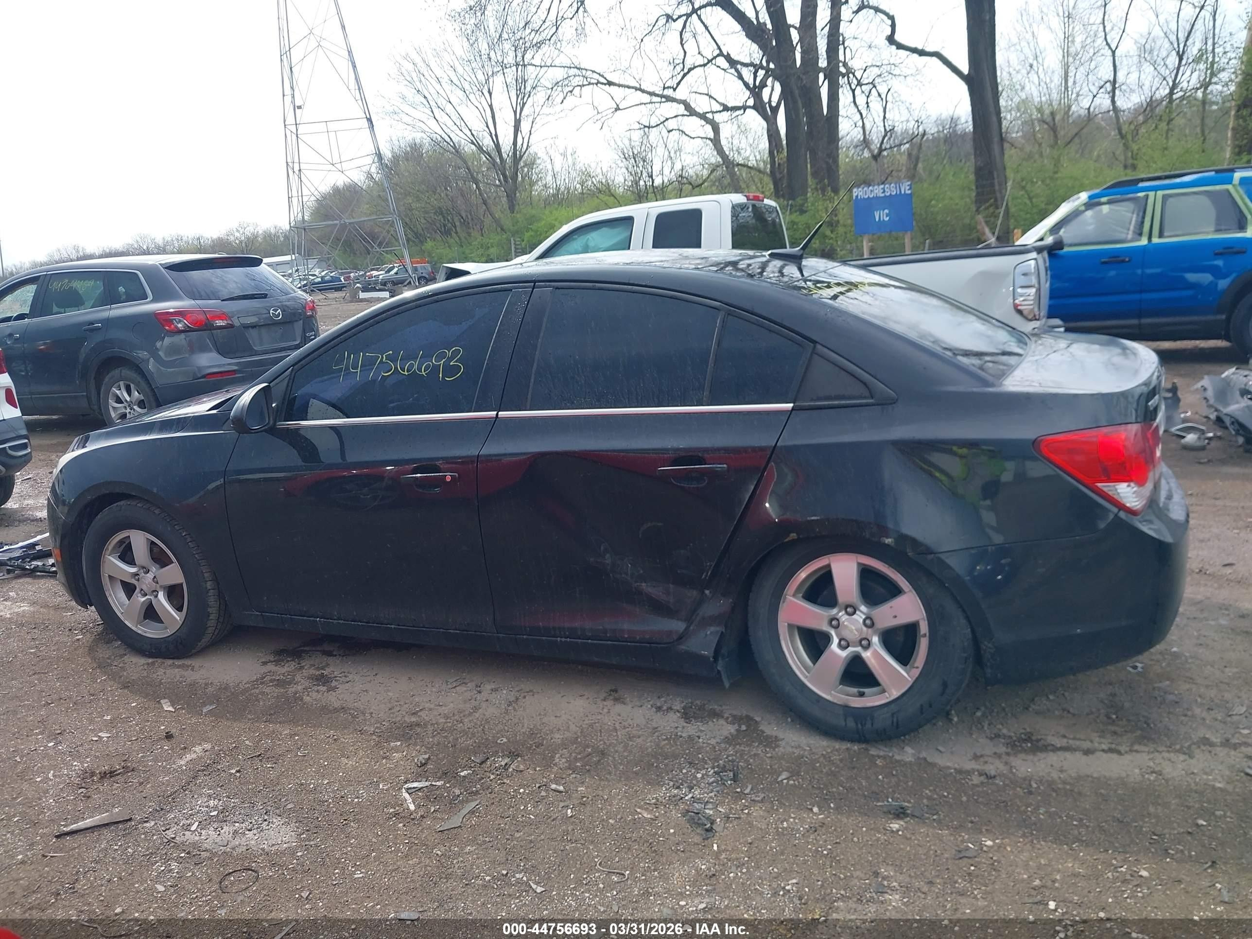 2014 Chevrolet Cruze 1lt Auto Gray vin: 1G1PC5SB1E7222295