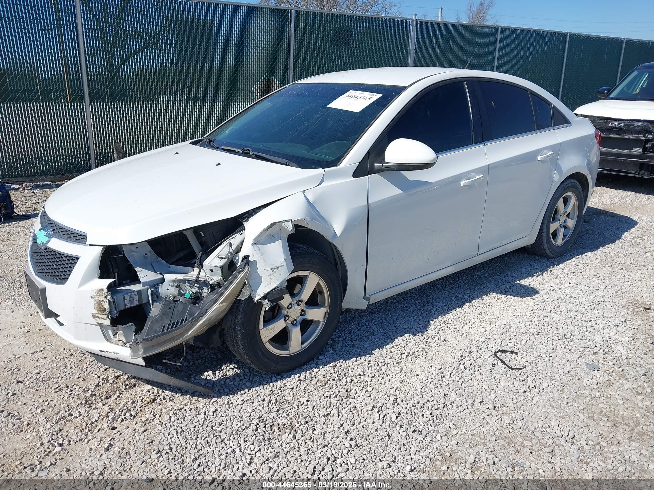 2014 Chevrolet Cruze 1lt Auto White vin: 1G1PC5SB1E7224645