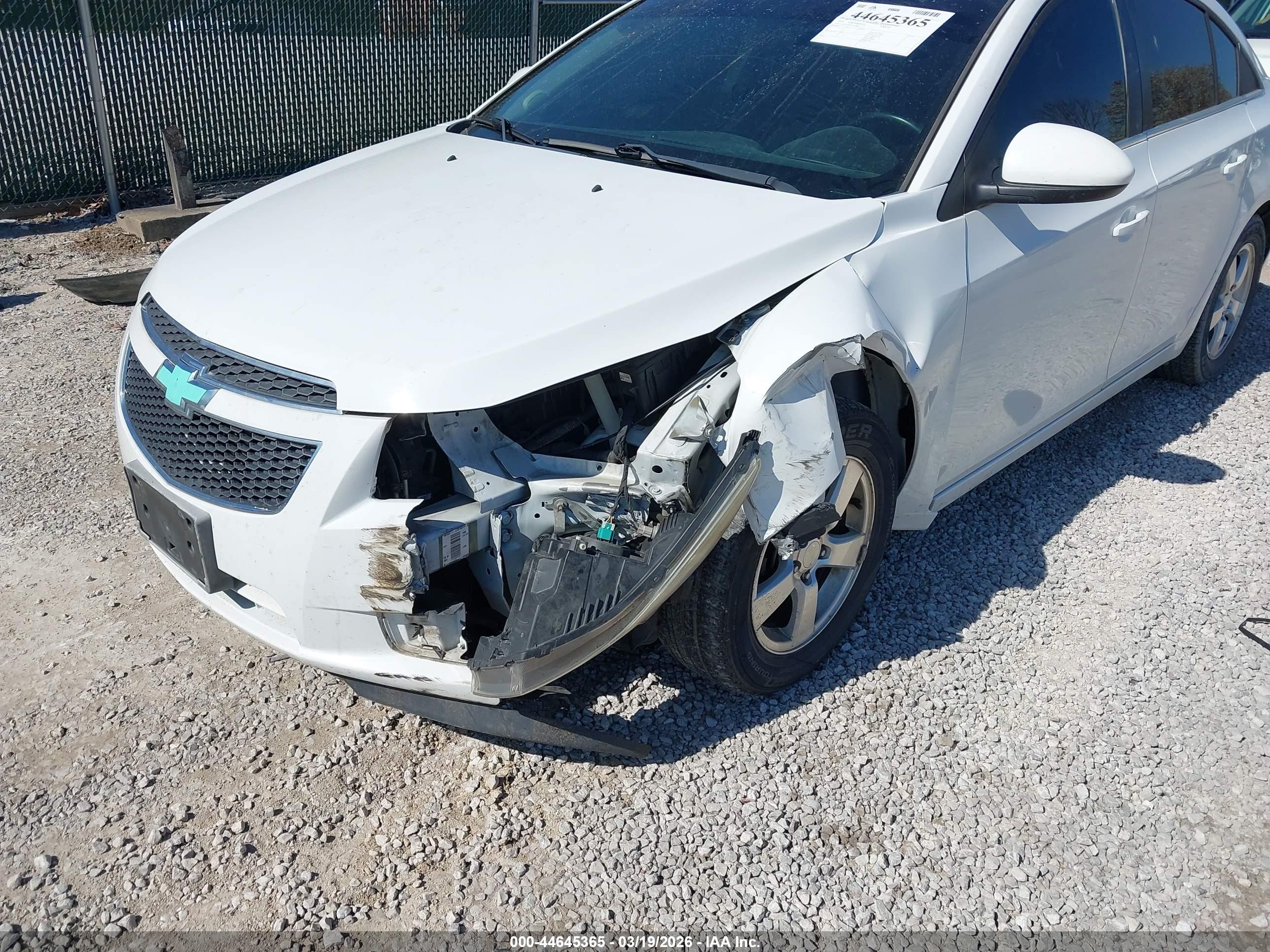 2014 Chevrolet Cruze 1lt Auto White vin: 1G1PC5SB1E7224645