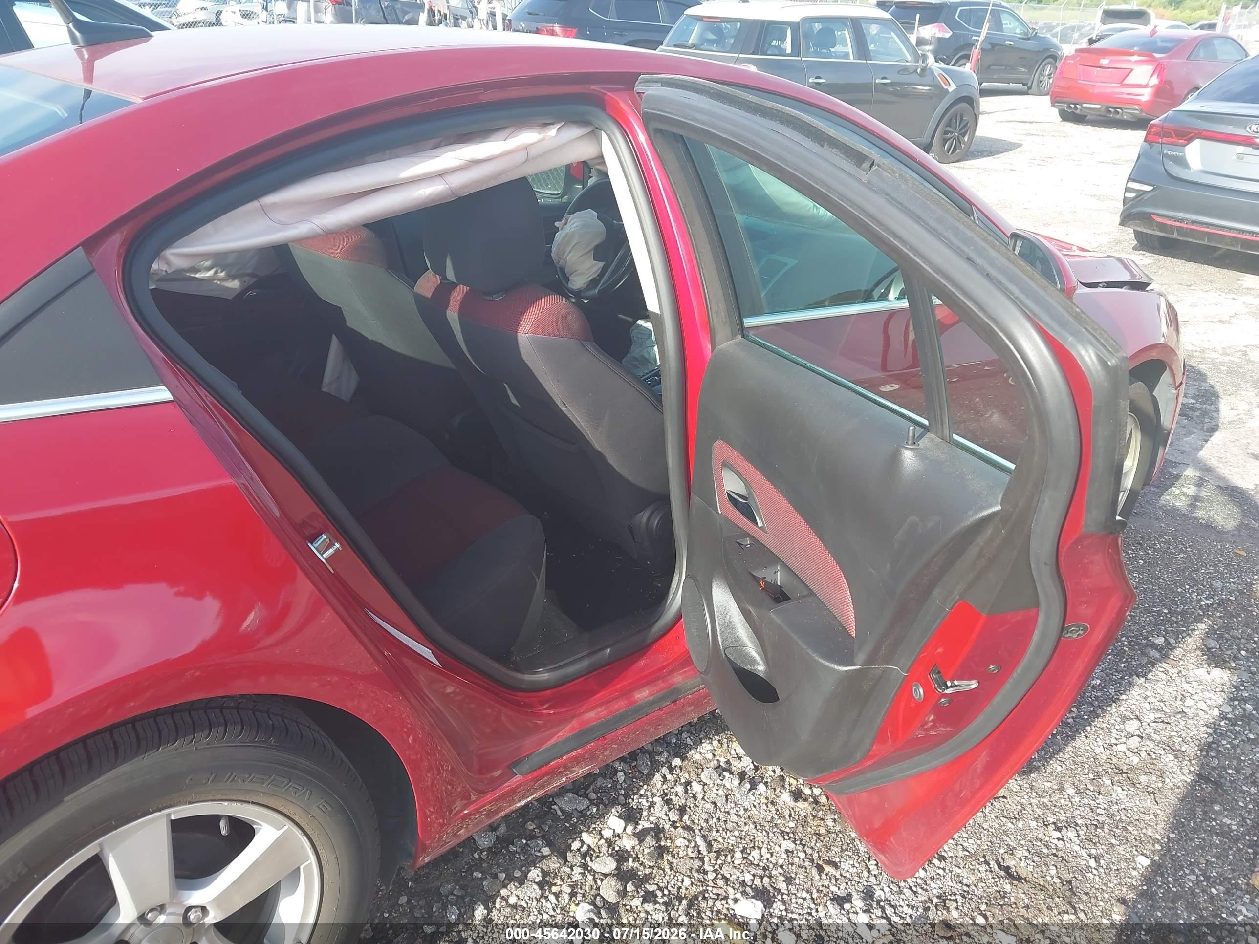 2014 Chevrolet Cruze 1lt Auto Burgundy vin: 1G1PC5SB1E7255197