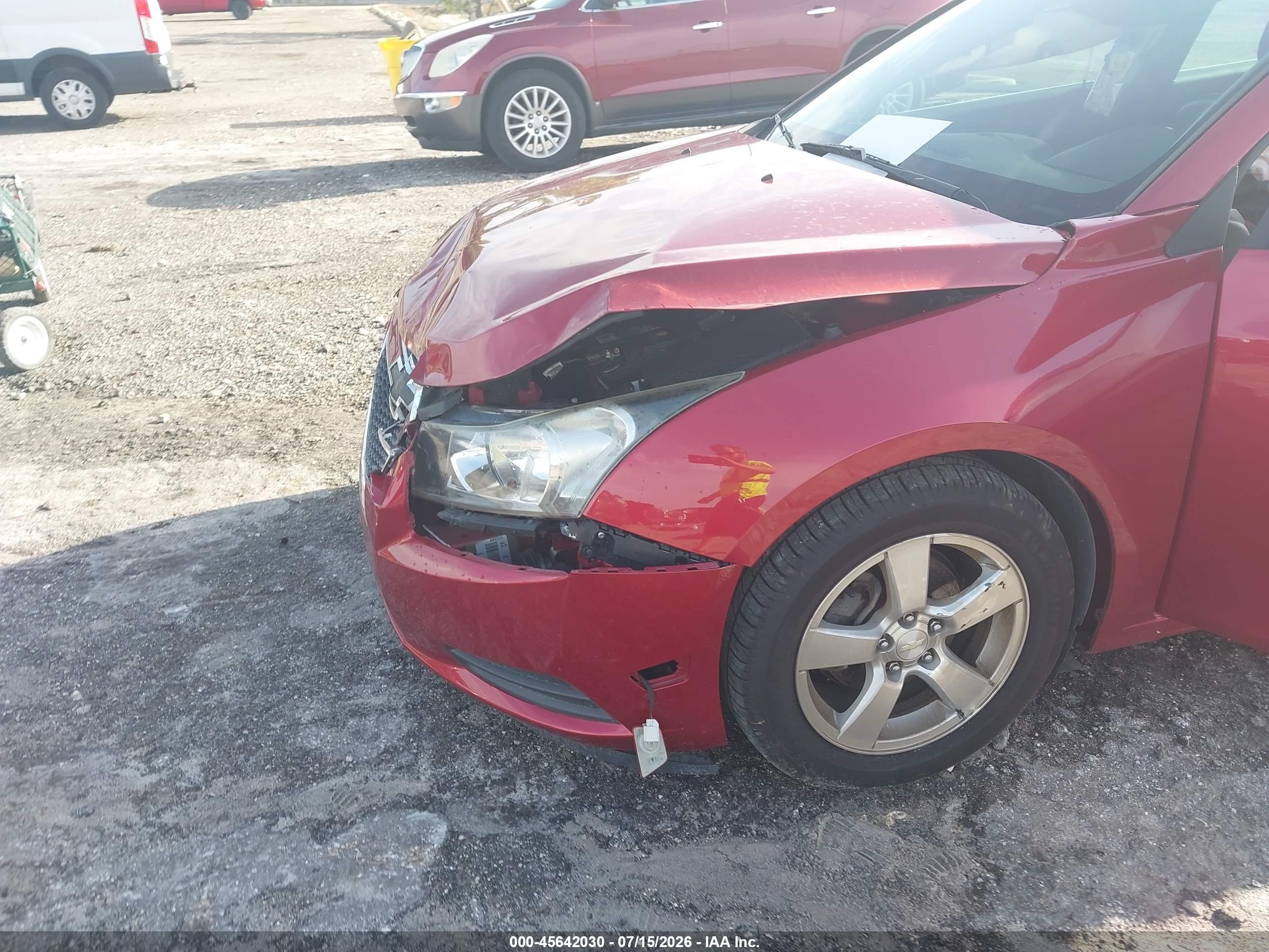 2014 Chevrolet Cruze 1lt Auto Burgundy vin: 1G1PC5SB1E7255197