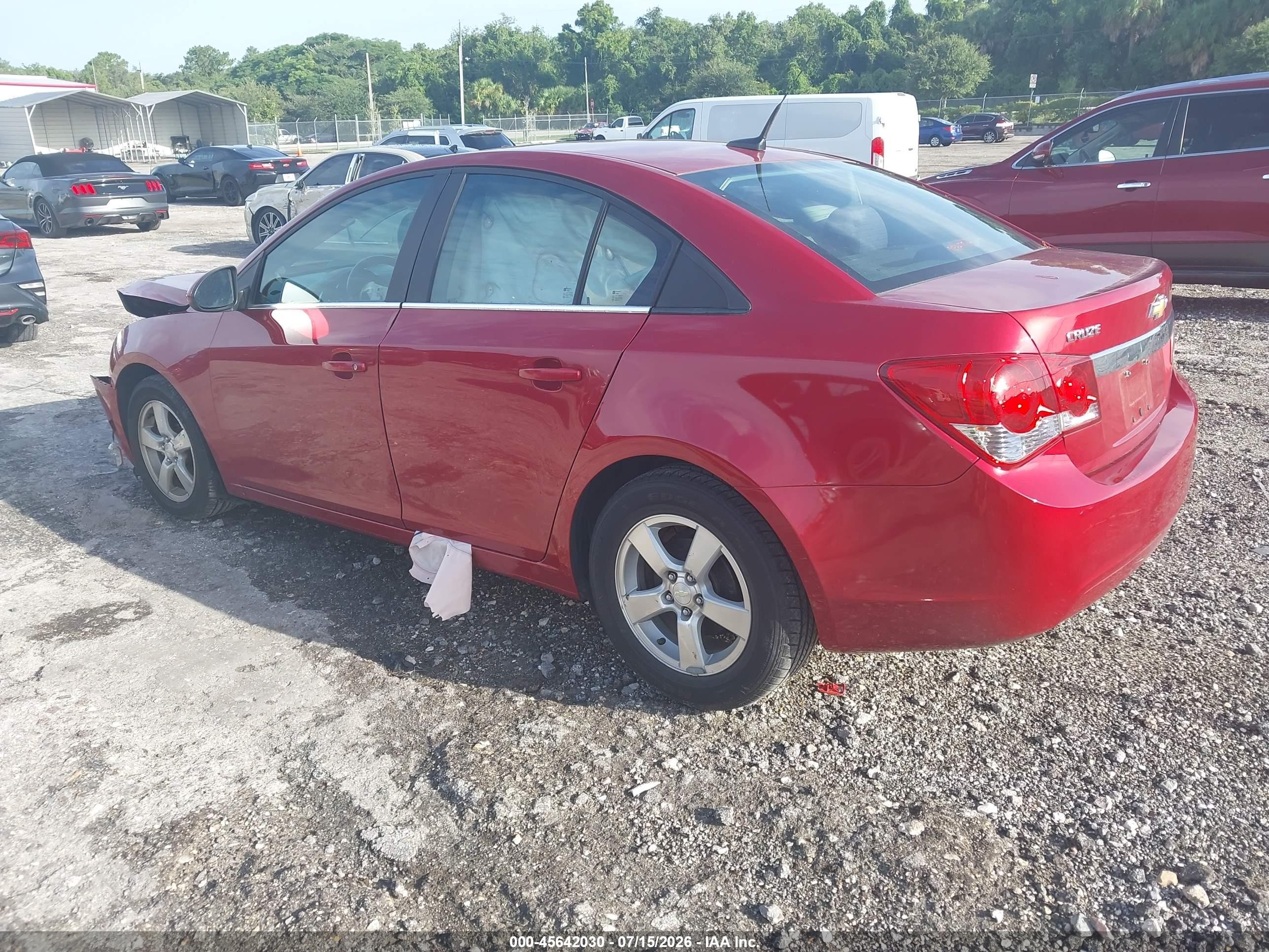 2014 Chevrolet Cruze 1lt Auto Burgundy vin: 1G1PC5SB1E7255197