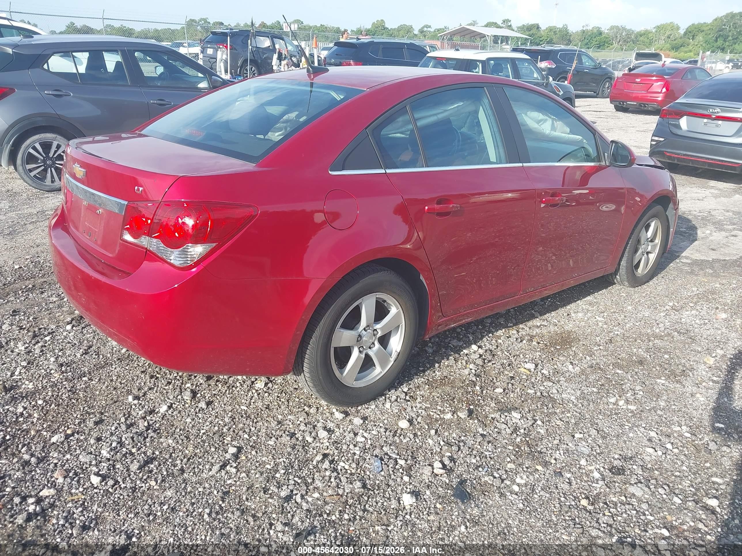 2014 Chevrolet Cruze 1lt Auto Burgundy vin: 1G1PC5SB1E7255197