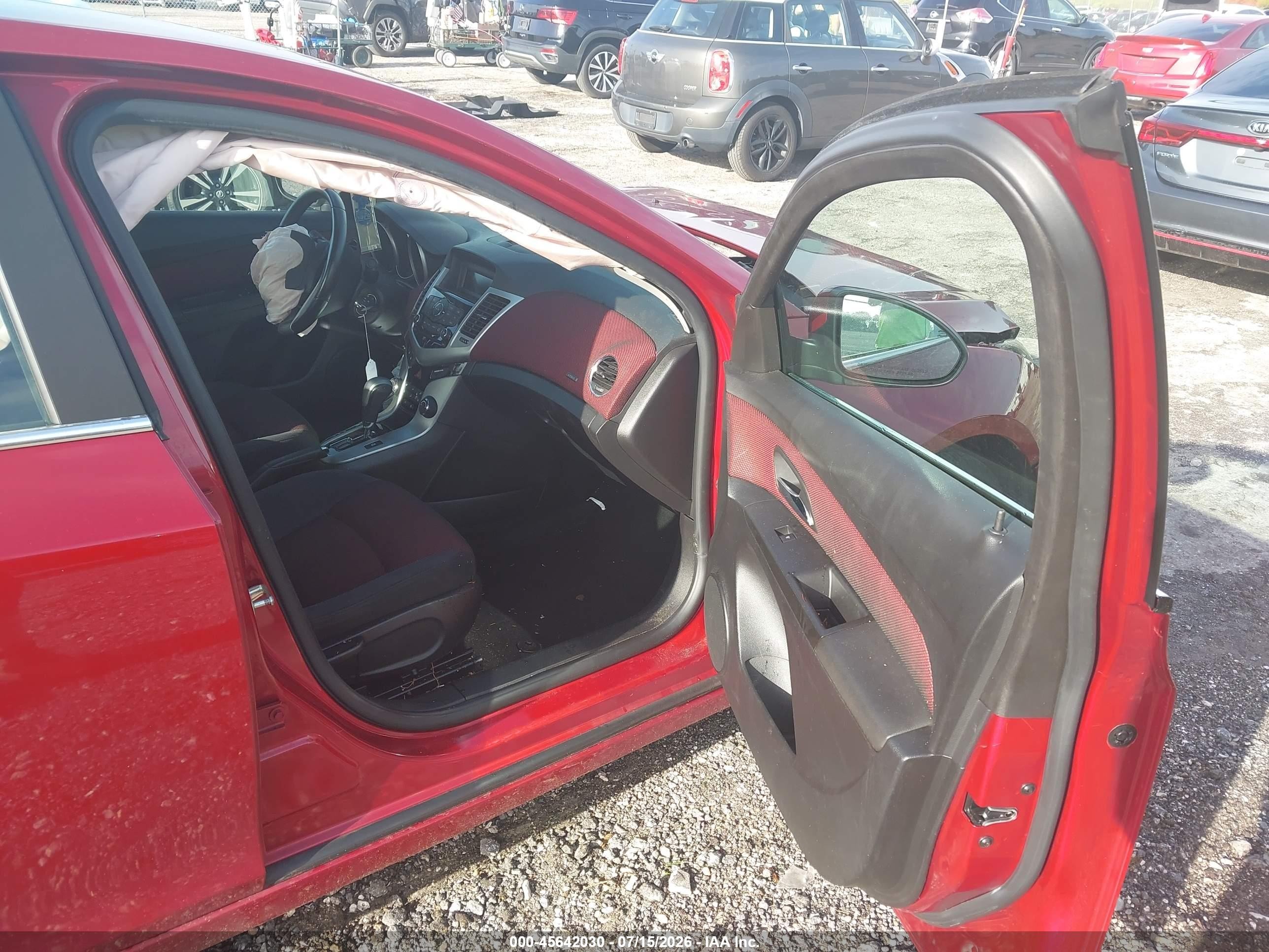 2014 Chevrolet Cruze 1lt Auto Burgundy vin: 1G1PC5SB1E7255197