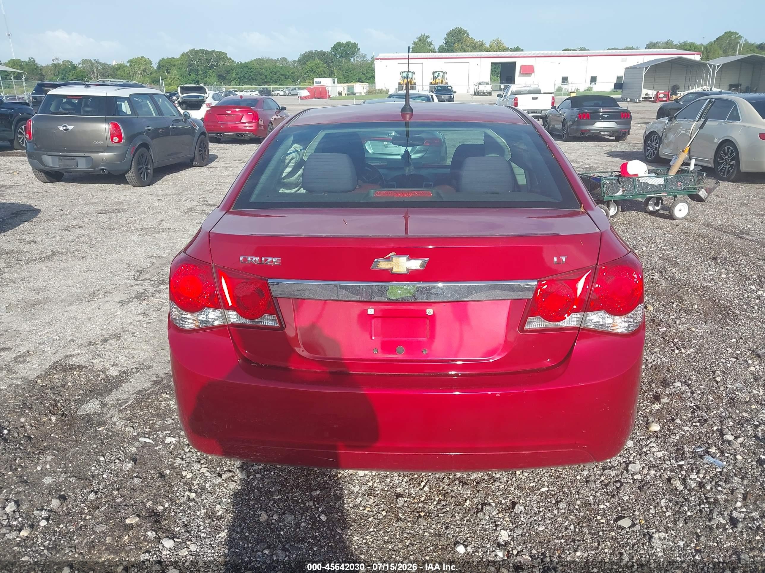 2014 Chevrolet Cruze 1lt Auto Burgundy vin: 1G1PC5SB1E7255197