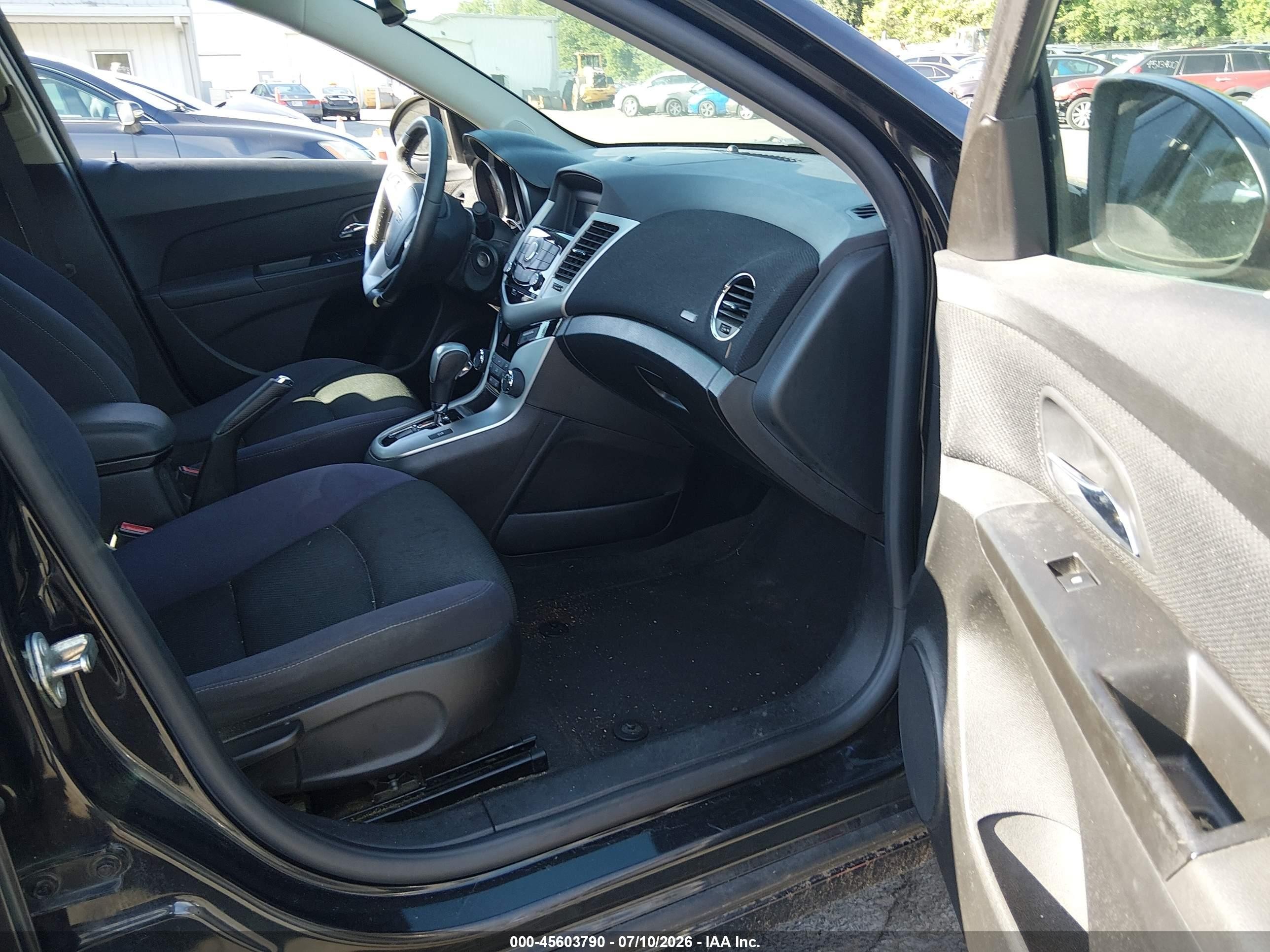 2014 Chevrolet Cruze 1lt Auto Black vin: 1G1PC5SB1E7264904
