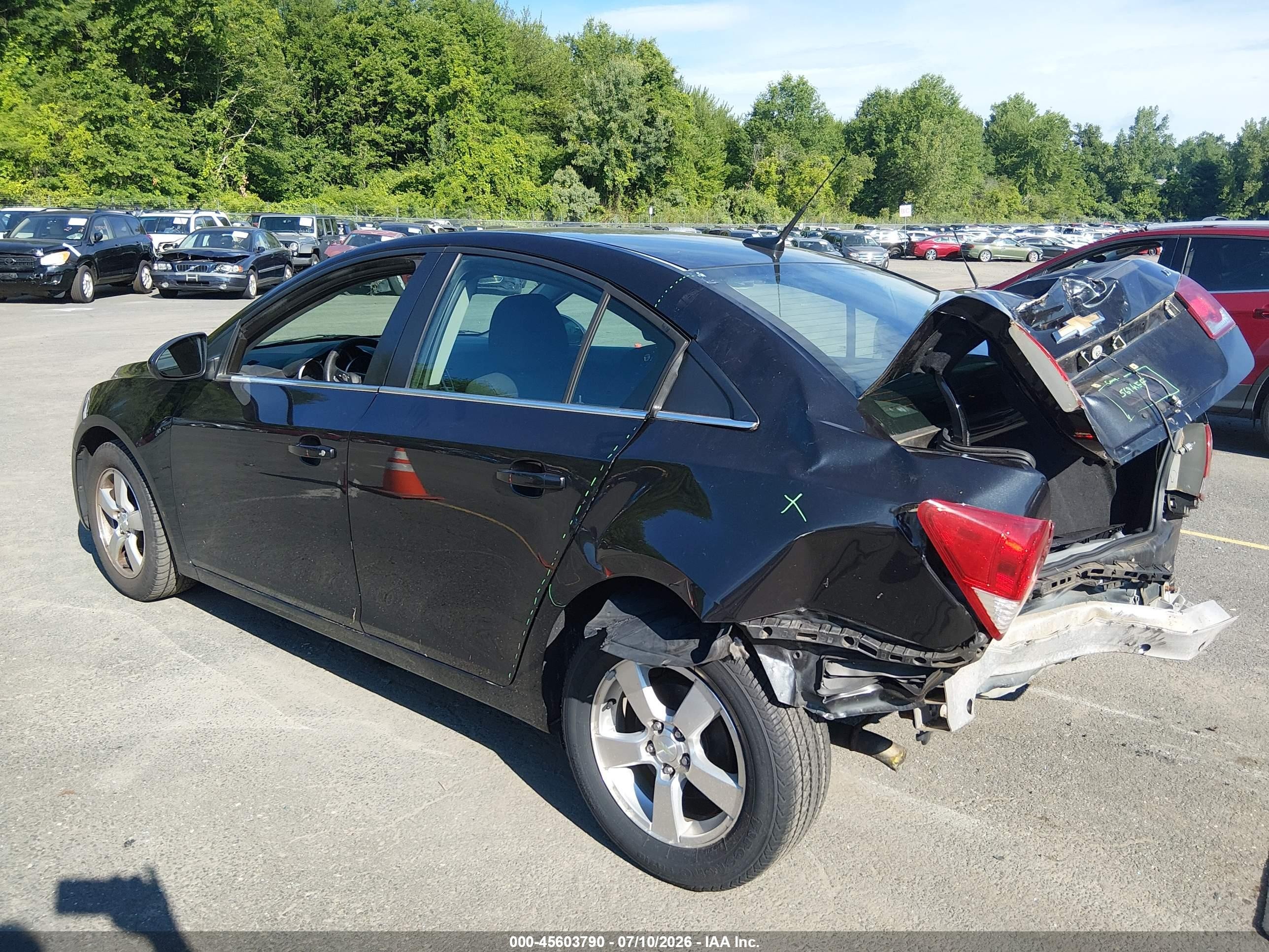 2014 Chevrolet Cruze 1lt Auto Black vin: 1G1PC5SB1E7264904