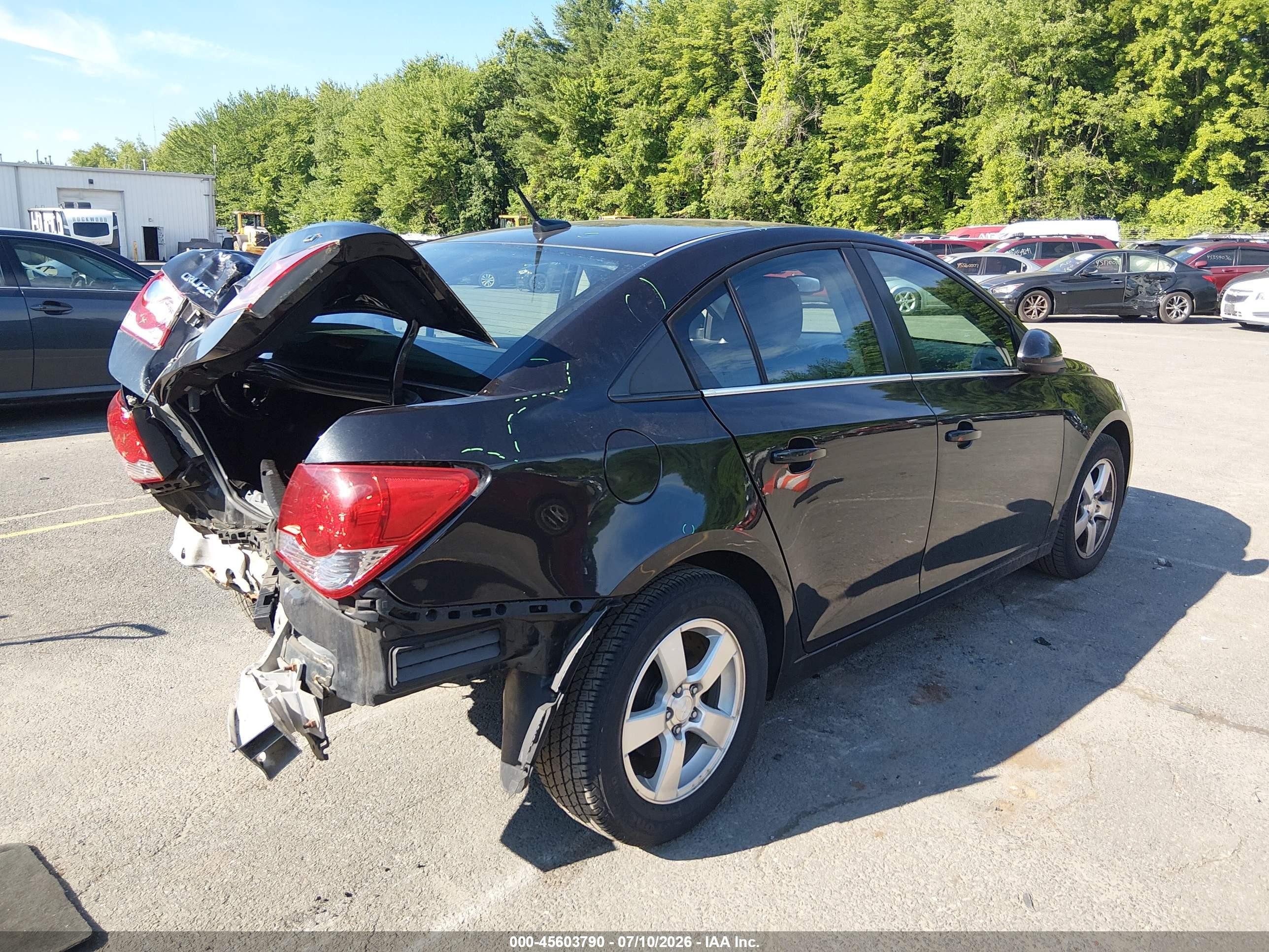 2014 Chevrolet Cruze 1lt Auto Black vin: 1G1PC5SB1E7264904
