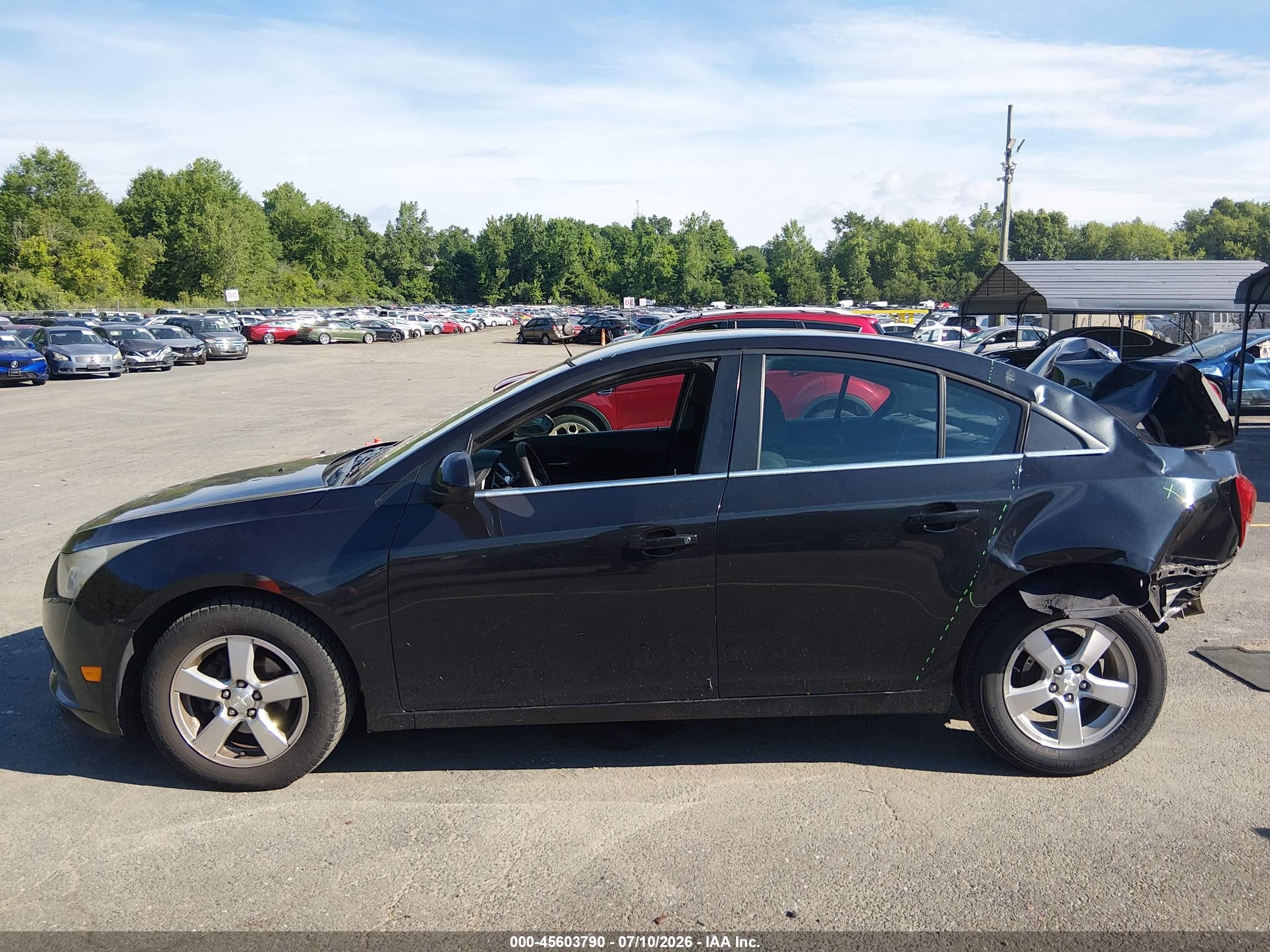 2014 Chevrolet Cruze 1lt Auto Black vin: 1G1PC5SB1E7264904
